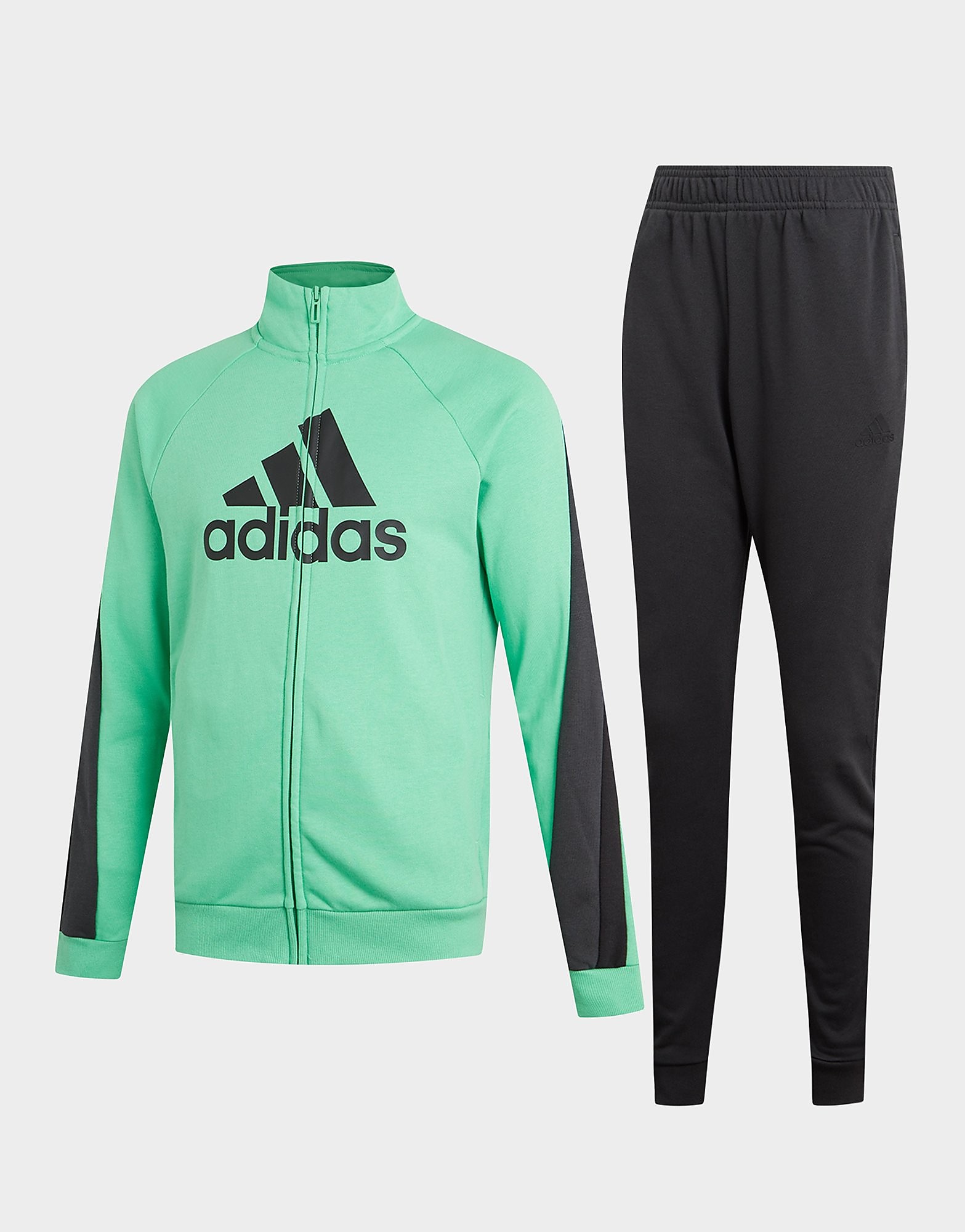 

adidas Colour Block Big Badge Of Sport Tracksuit Junior - Semi Screaming Green / Carbon / Black - Kids, Semi Screaming Green / Carbon / Black