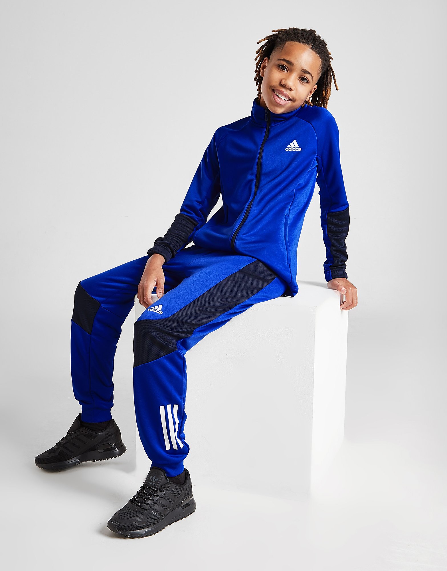 

adidas XFG AEROREADY Tracksuit Junior - Bold Blue / Legend Ink / White - Kids, Bold Blue / Legend Ink / White