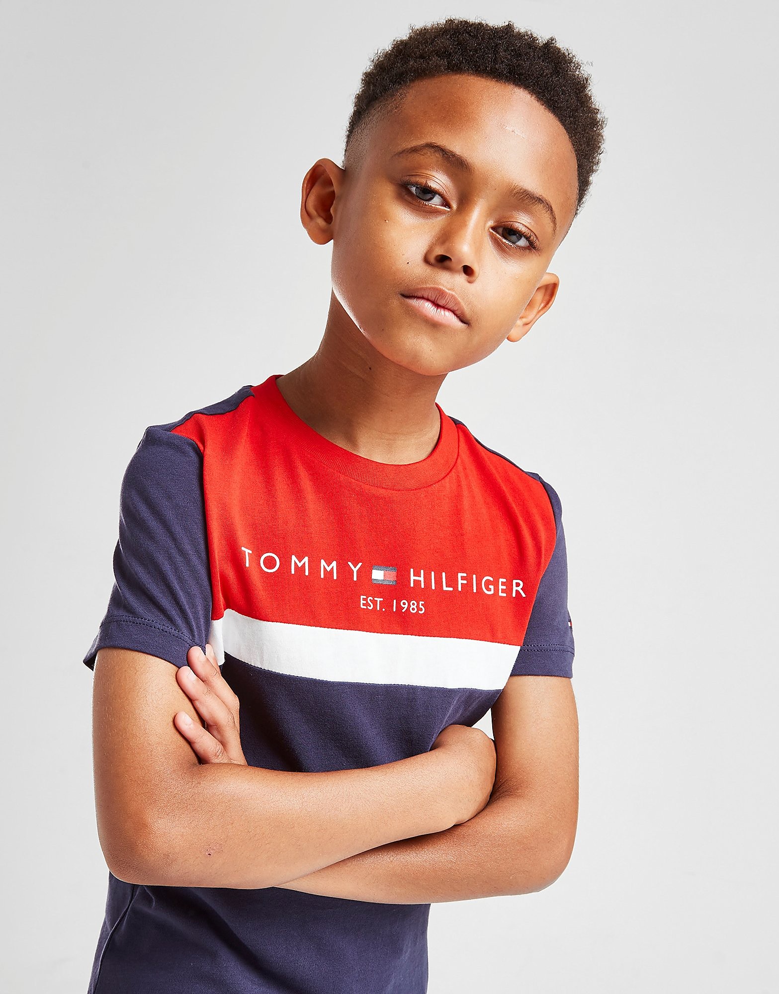 

Tommy Hilfiger Colour Block Essential T-Shirt Children - Navy/Red - Kids, Navy/Red
