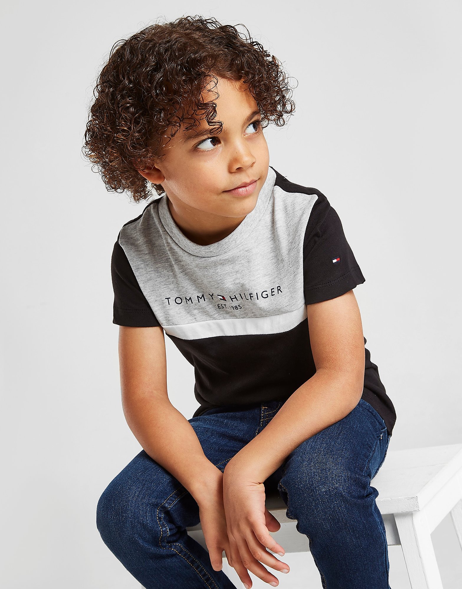 

Tommy Hilfiger Colour Block Essential T-Shirt Children - Black/Grey - Kids, Black/Grey