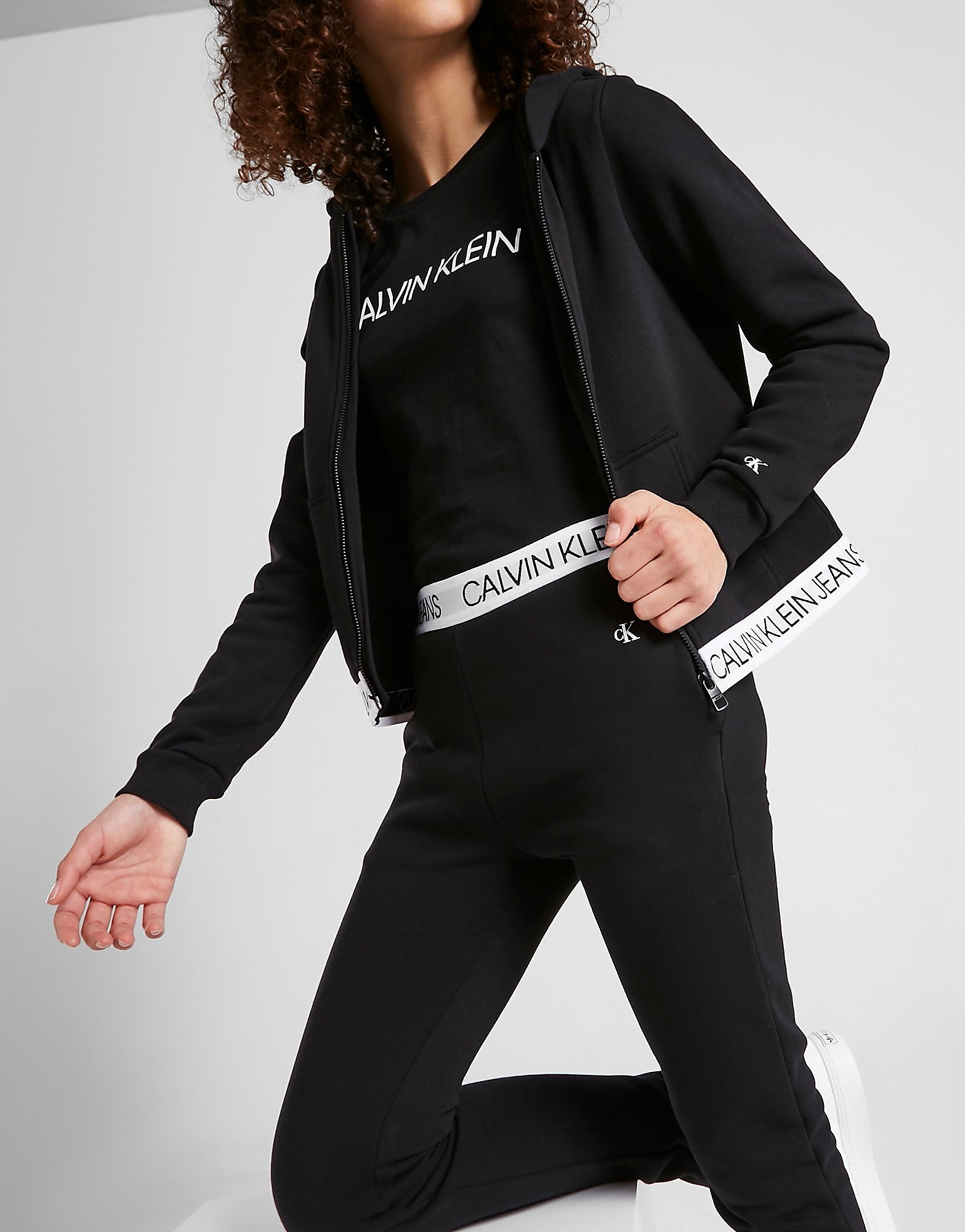

Calvin Klein Jeans Logo Full Zip Hooded Tracksuit - Black - Kids, Black