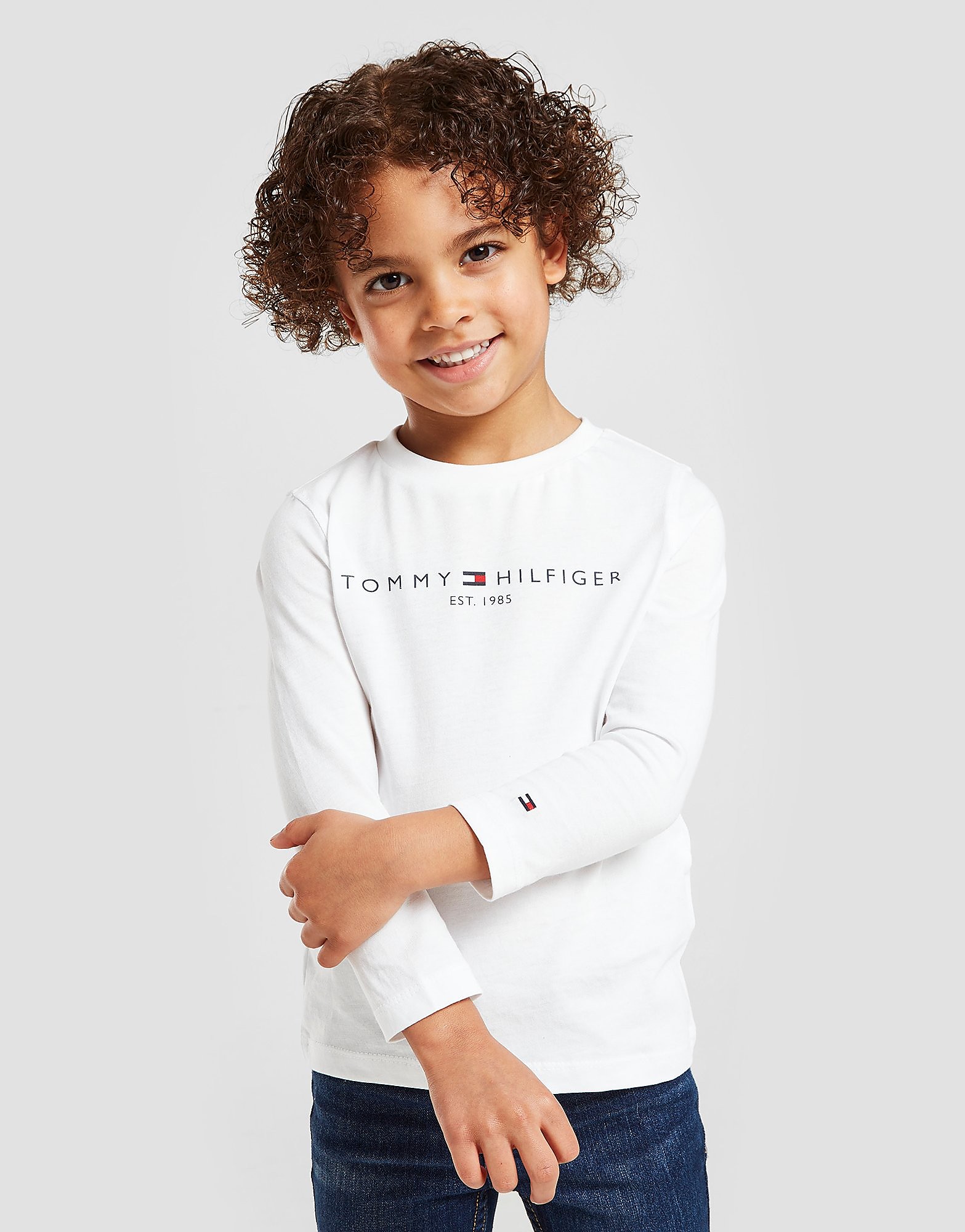 

Tommy Hilfiger Essential Long Sleeve T-Shirt Children - White - Kids, White