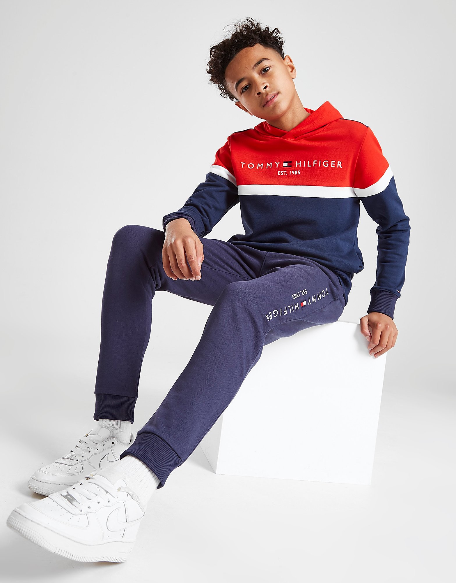 

Tommy Hilfiger Colour Block Essential Hooded Tracksuit Junior - Navy/Red - Kids, Navy/Red