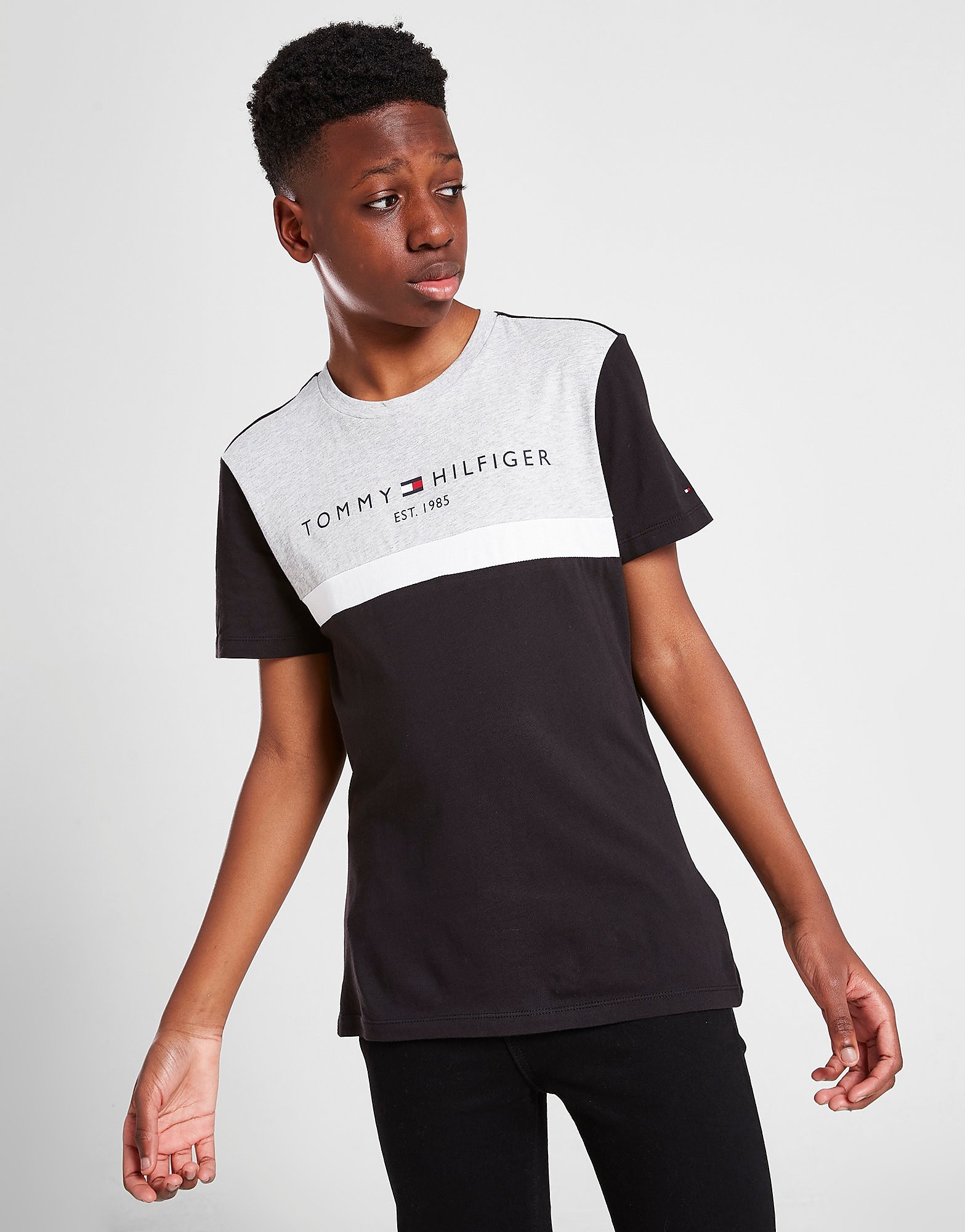 

Tommy Hilfiger Colour Block T-Shirt Junior - Black - Kids, Black