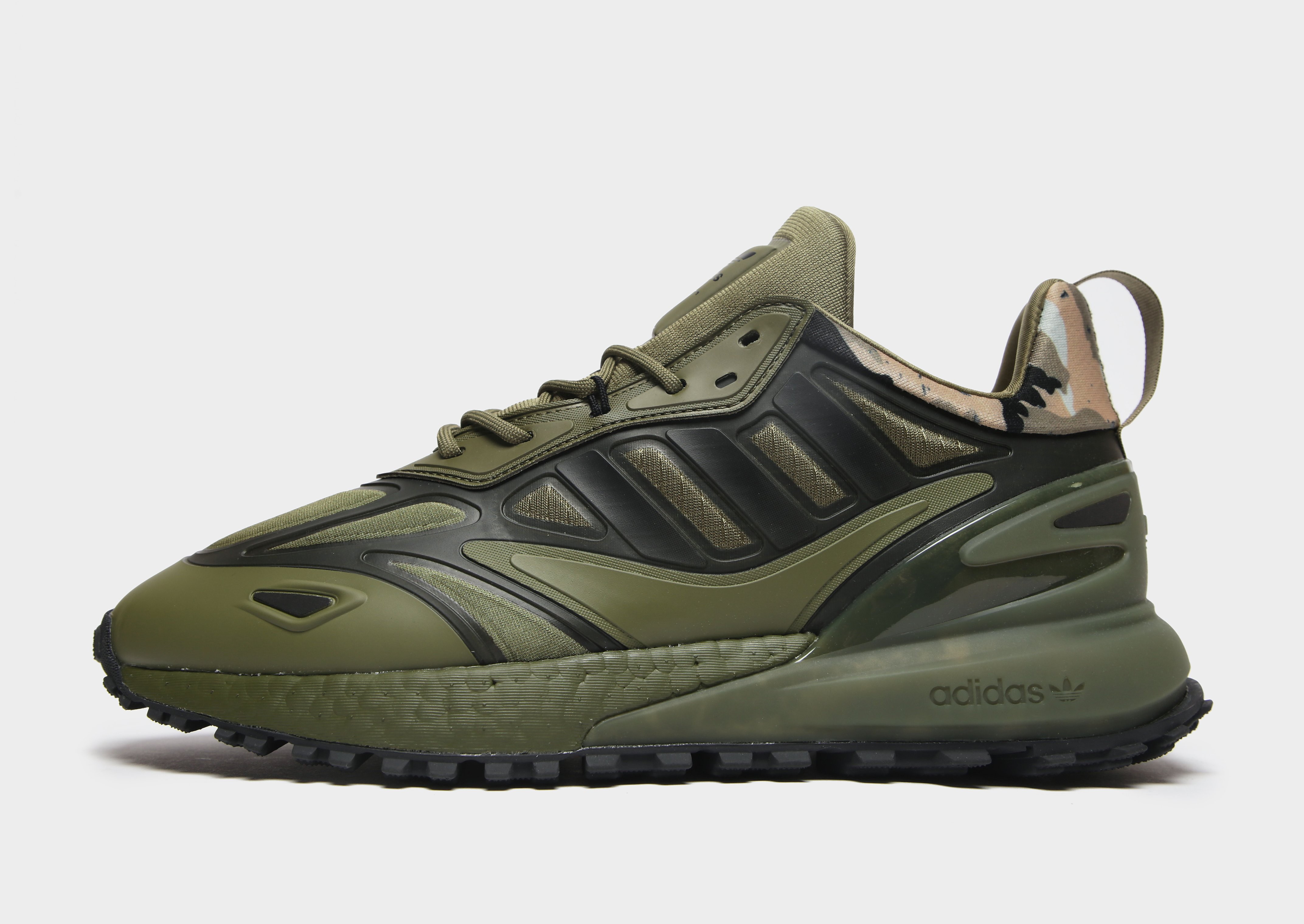 

adidas Originals ZX 2K Boost 2.0 Trail - Focus Olive / Core Black / Focus Olive - Womens, Focus Olive / Core Black / Focus Olive