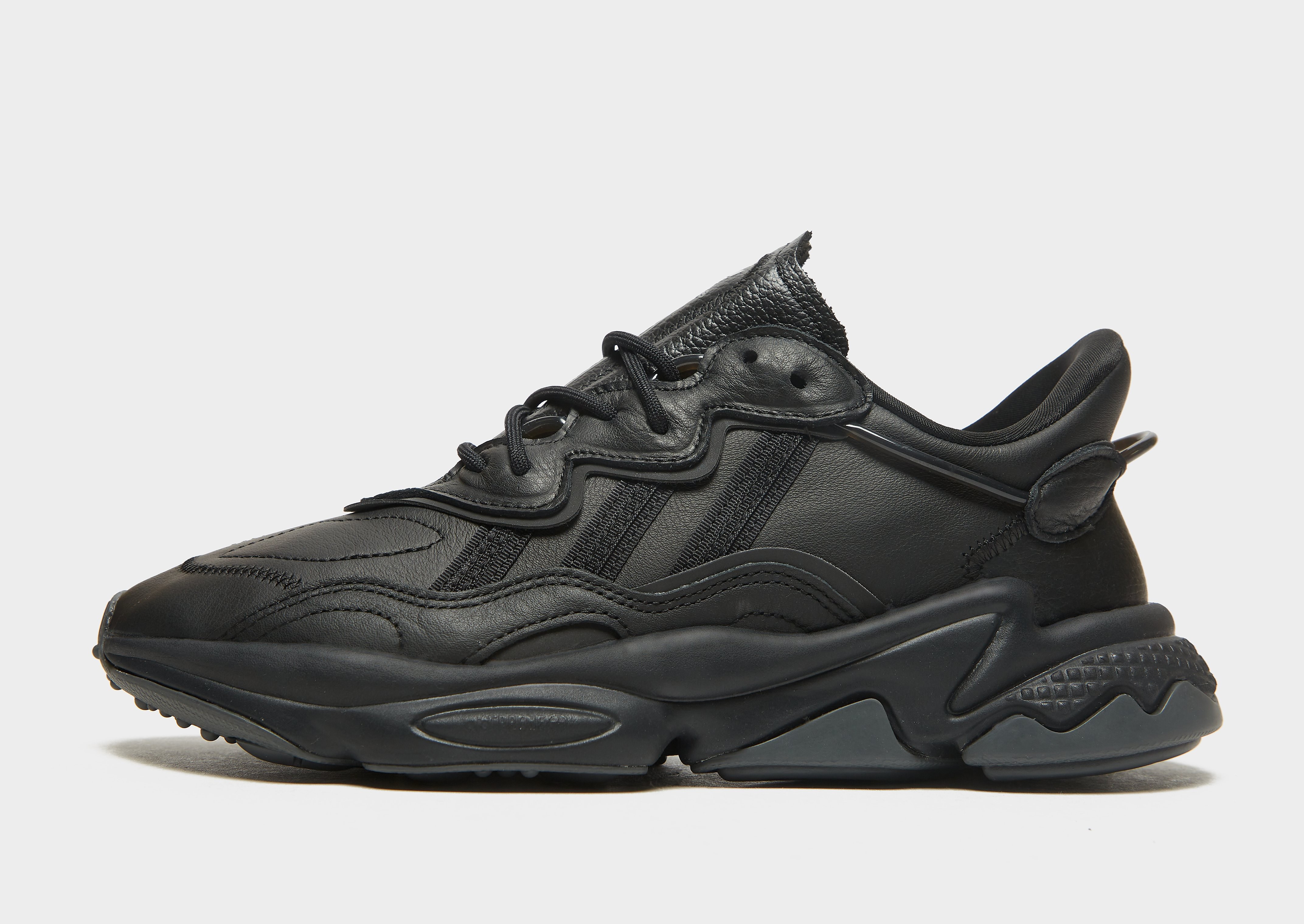 

adidas Originals Ozweego Leather - Black - Mens, Black