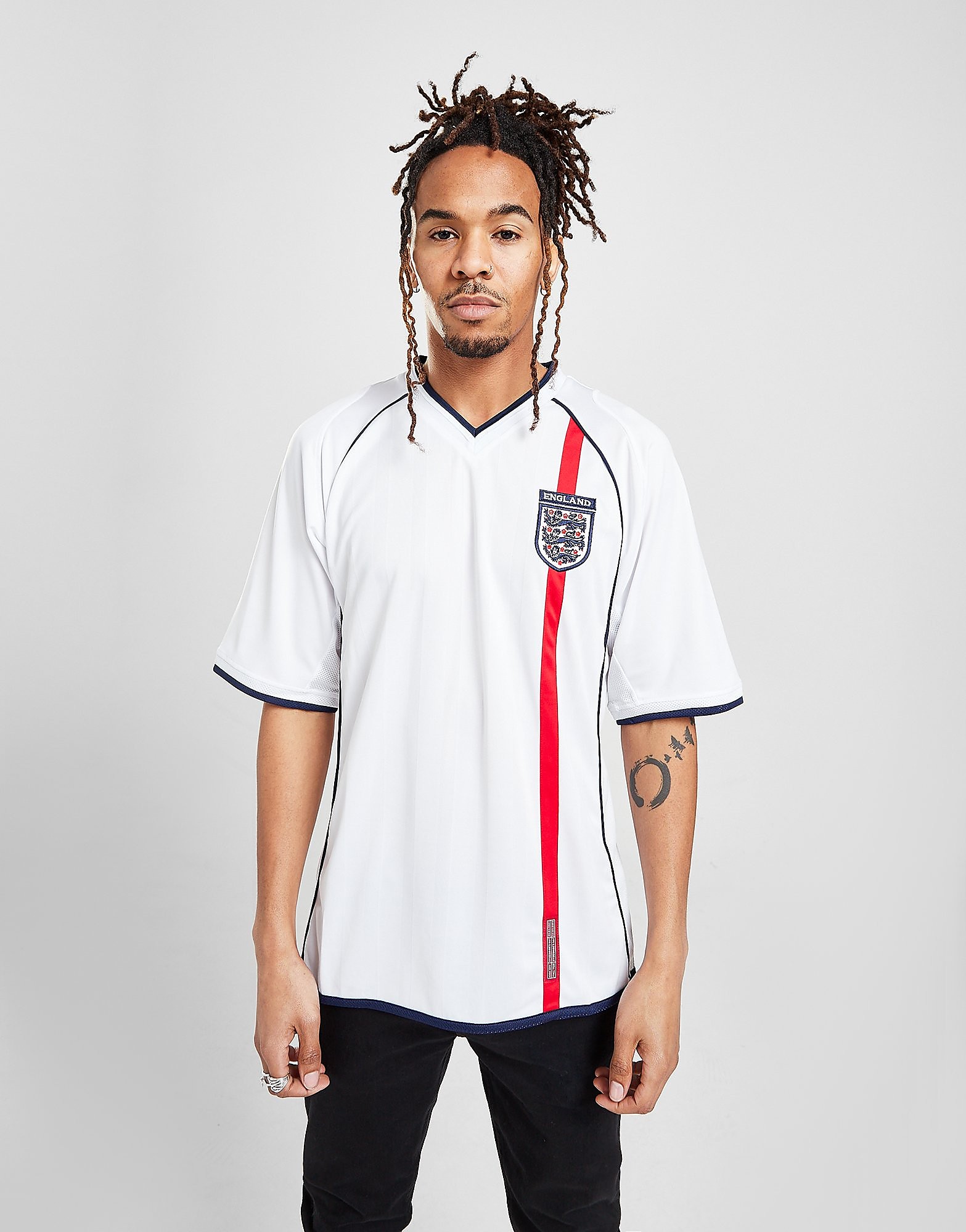 Score Draw T-shirt England '02 Home Retro - Branco - Mens, Branco