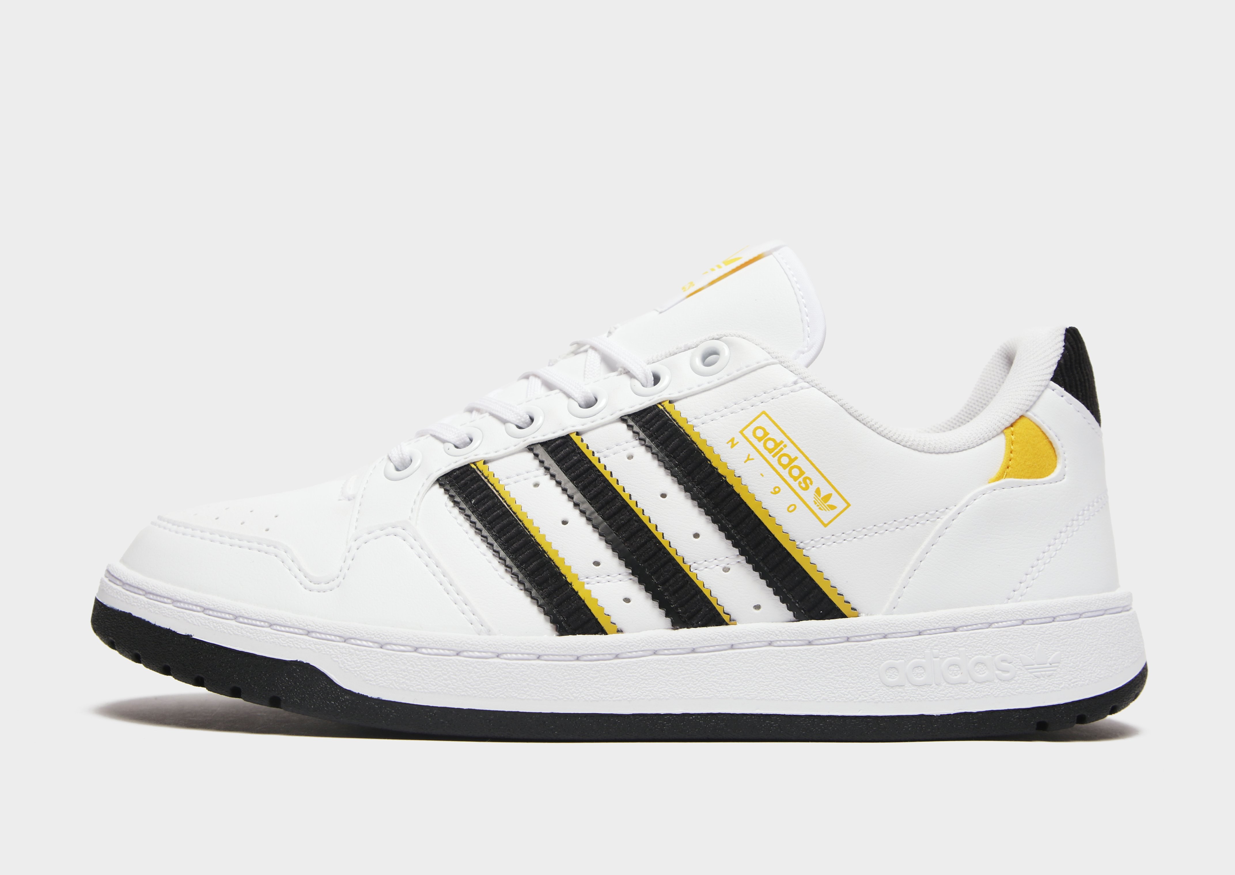

adidas Originals NY 90 - Cloud White / Core Black / Hazy Yellow - Mens, Cloud White / Core Black / Hazy Yellow