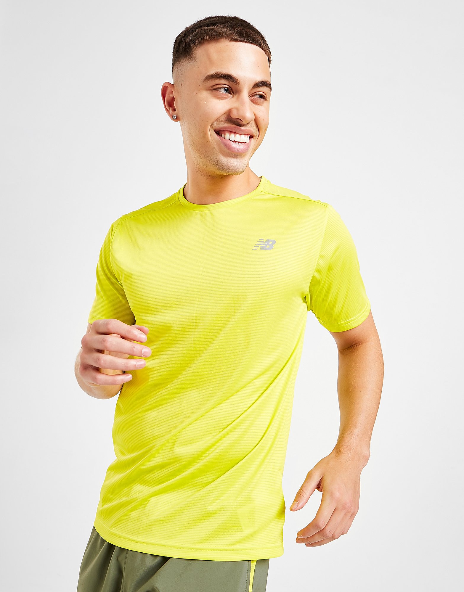 

New Balance Accelerate T-Shirt - Yellow - Mens, Yellow