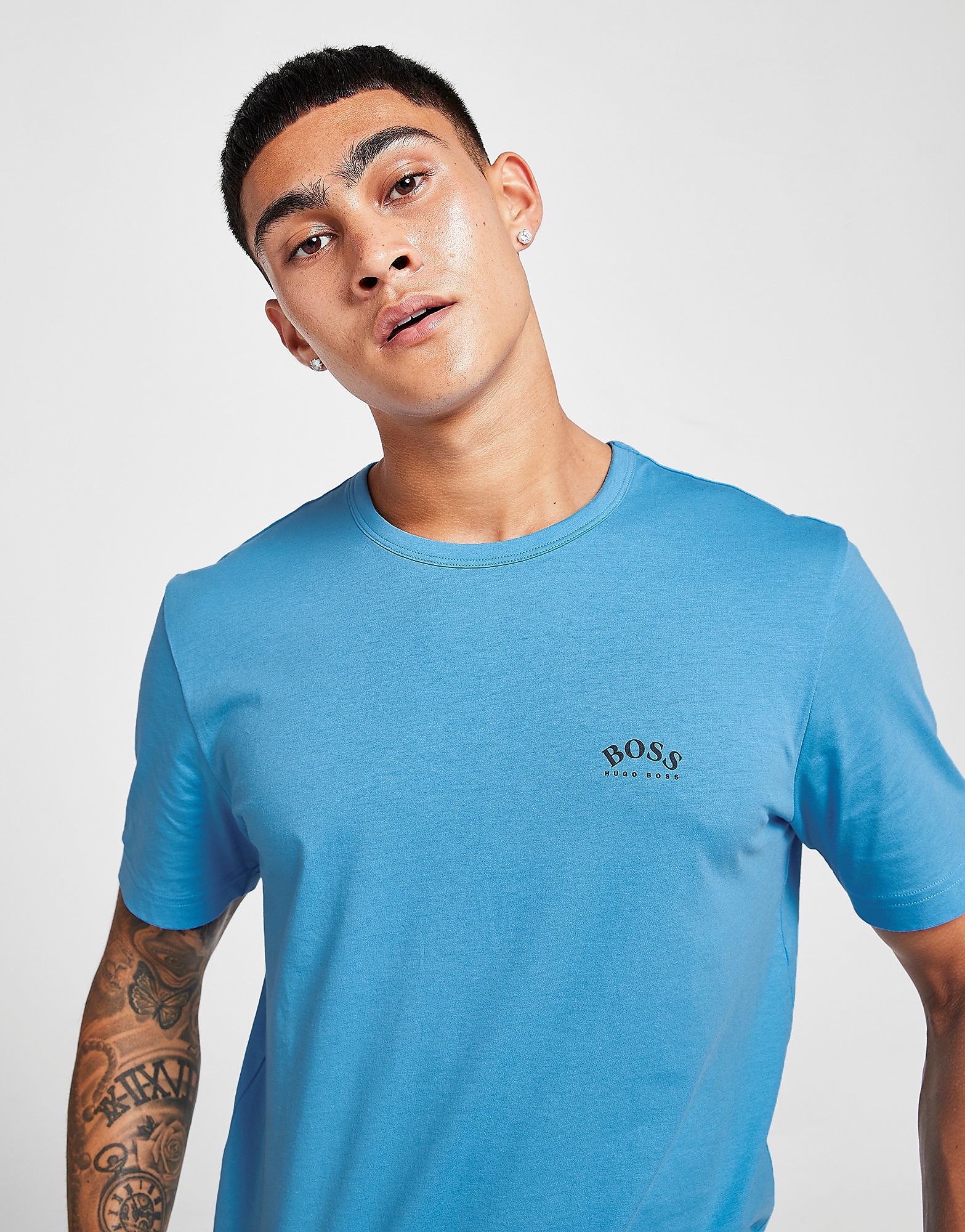 

BOSS Core Curve T-Shirt - Blue - Mens, Blue