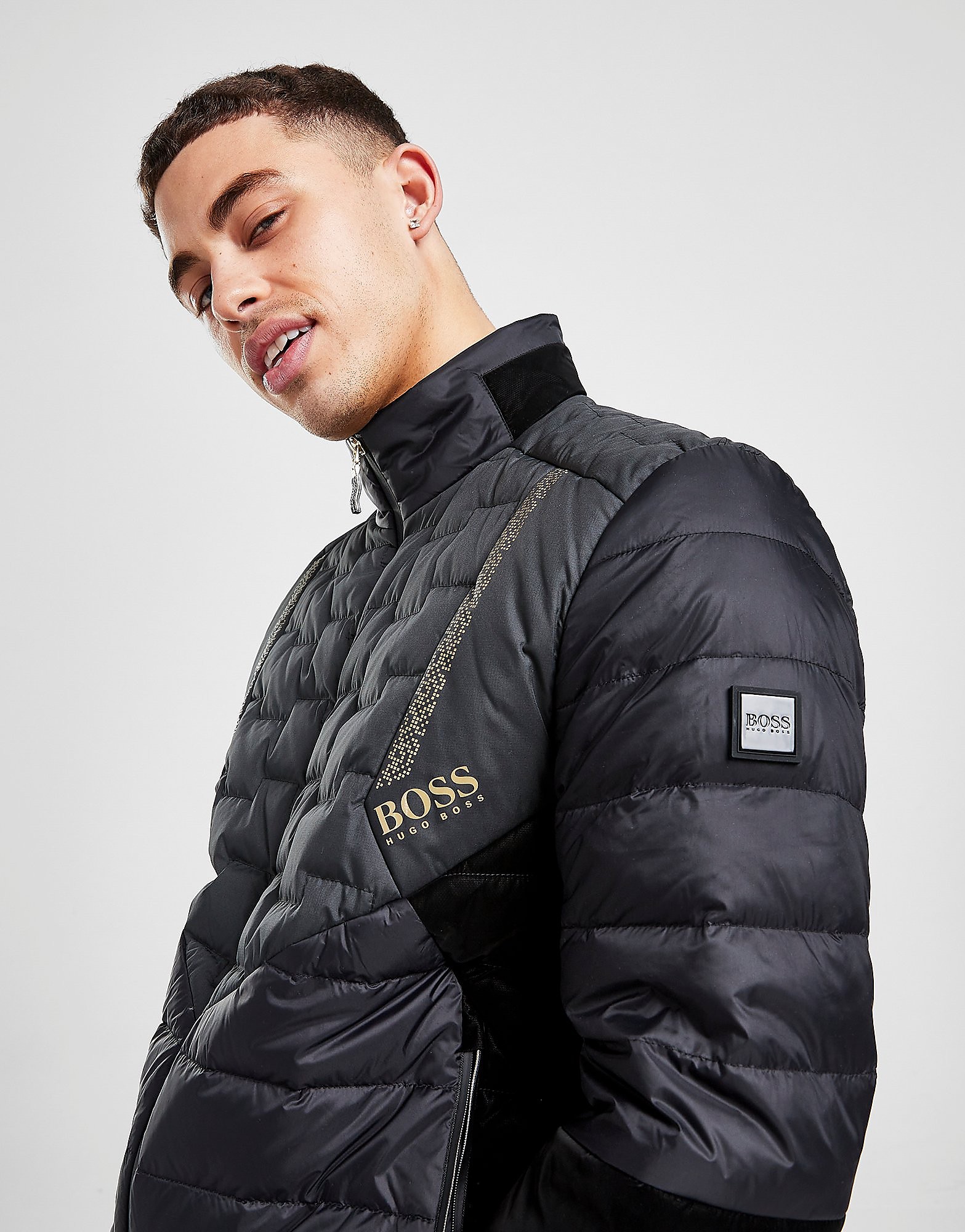 

BOSS Marson Pixed Padded Jacket - Black - Mens, Black