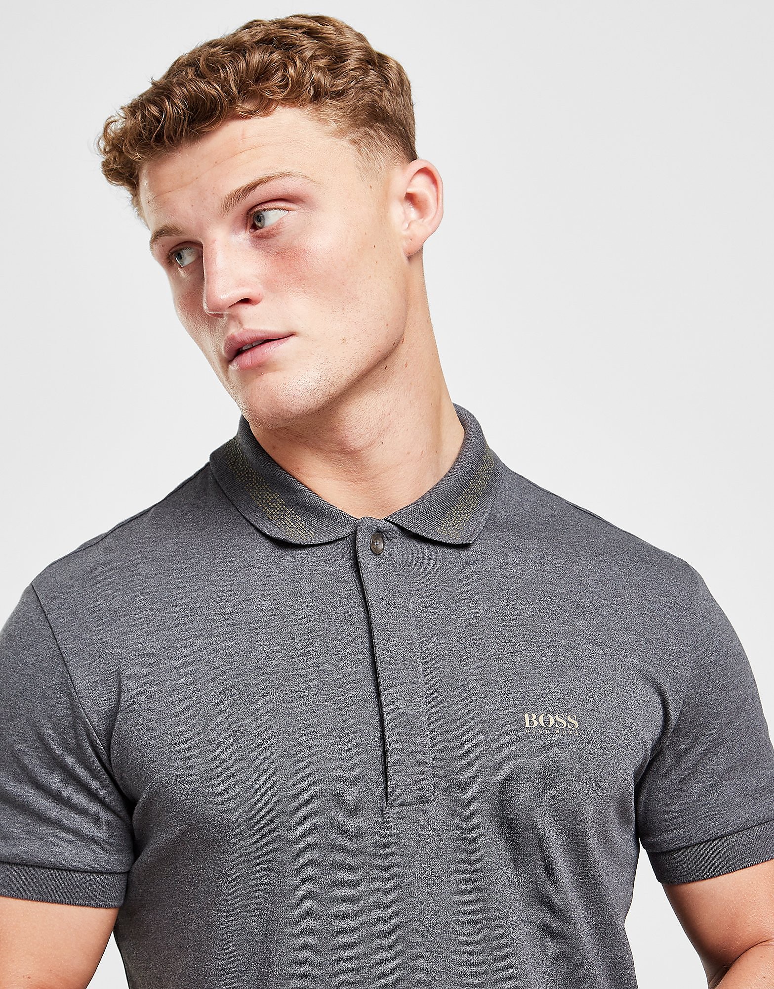 

BOSS Paddy Pixel Polo Shirt - Grey - Mens, Grey