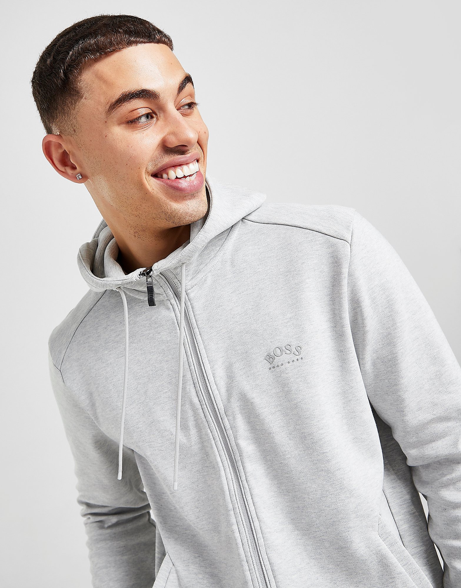 

BOSS Saggy X Full Zip Top Hoodie Tracksuit - Grey - Mens, Grey