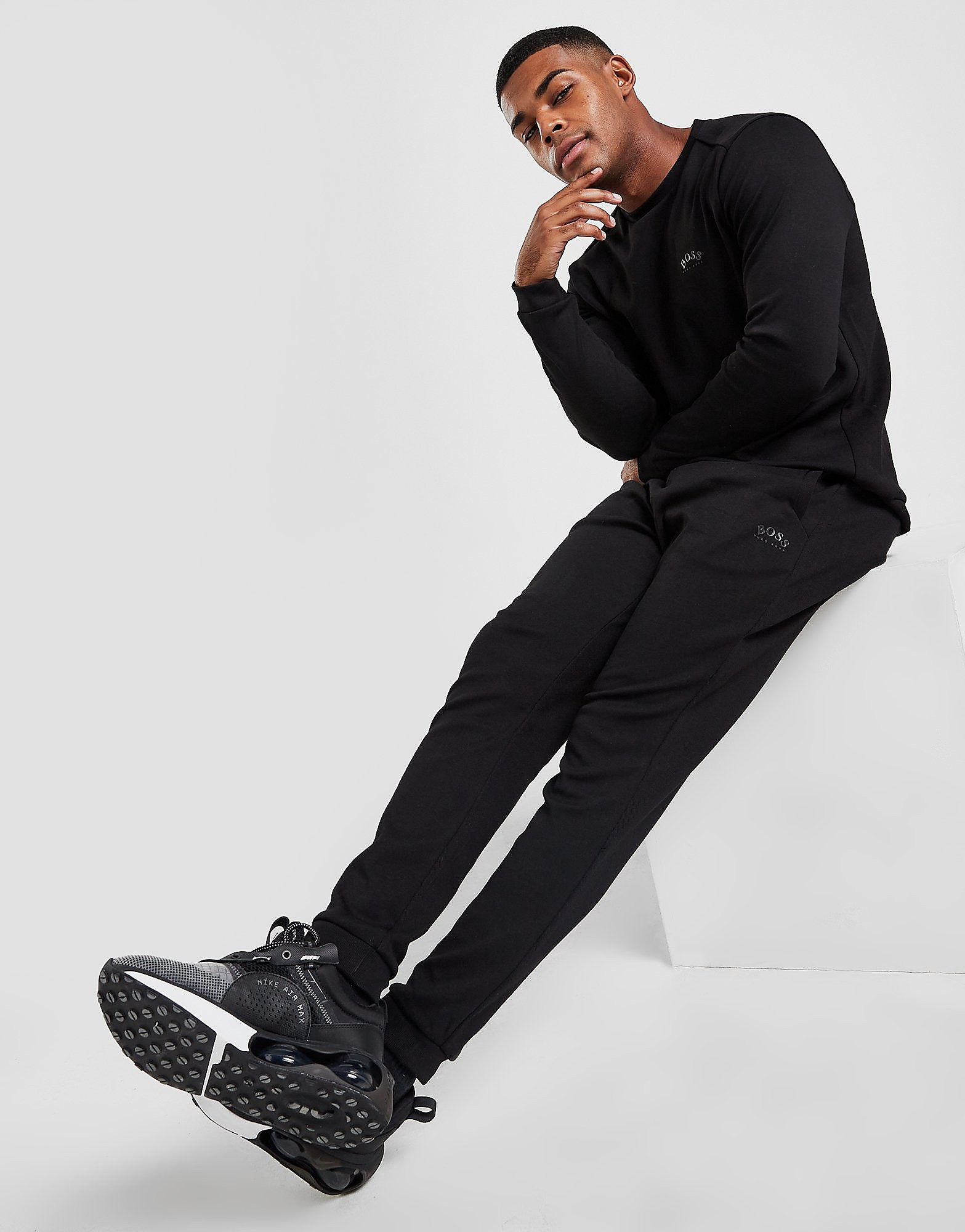 

BOSS Salbo X Crew Tracksuit - Black - Mens, Black