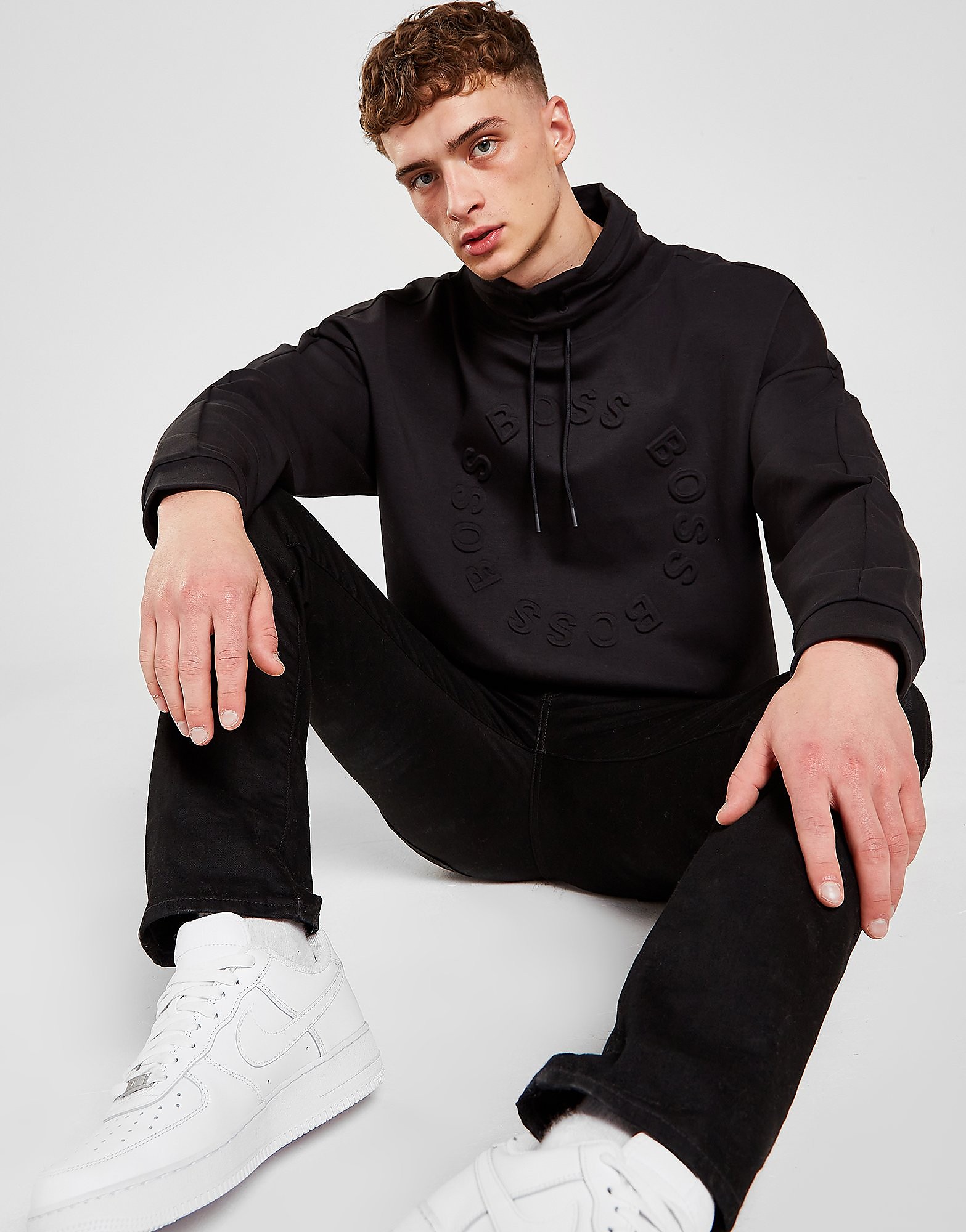 

BOSS Circle Snood Sweatshirt - Black - Mens, Black