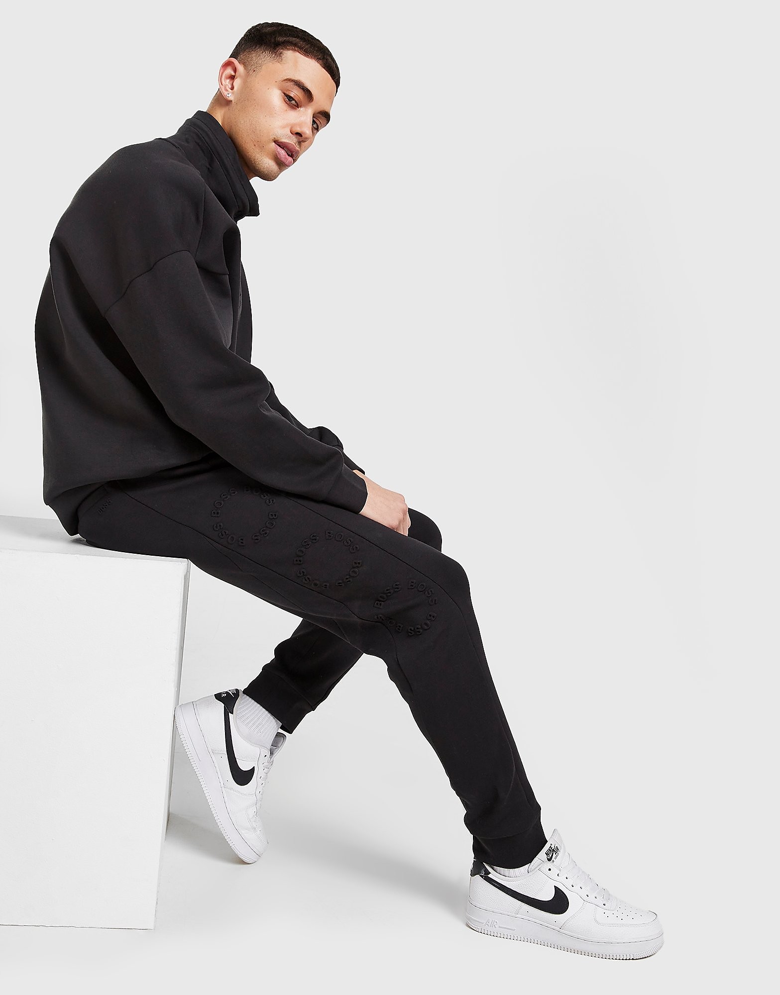 

BOSS Hadiko Circle Joggers - Black - Mens, Black