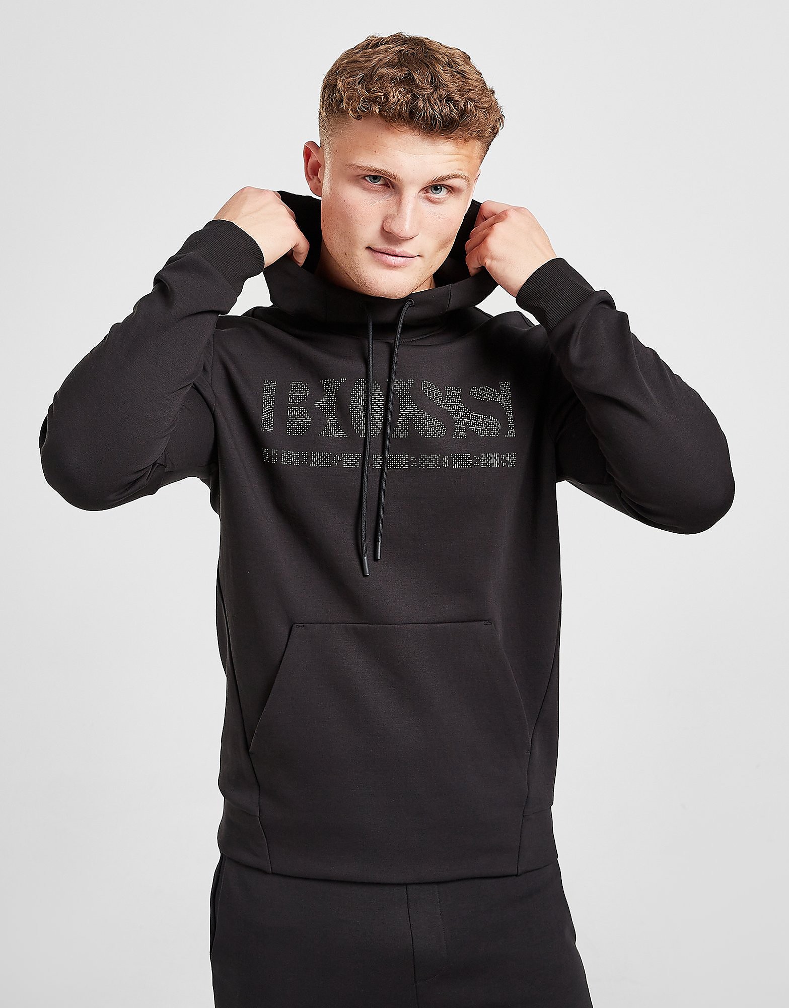 

BOSS Soody Pixel Hoodie - Black/Gold - Mens, Black/Gold