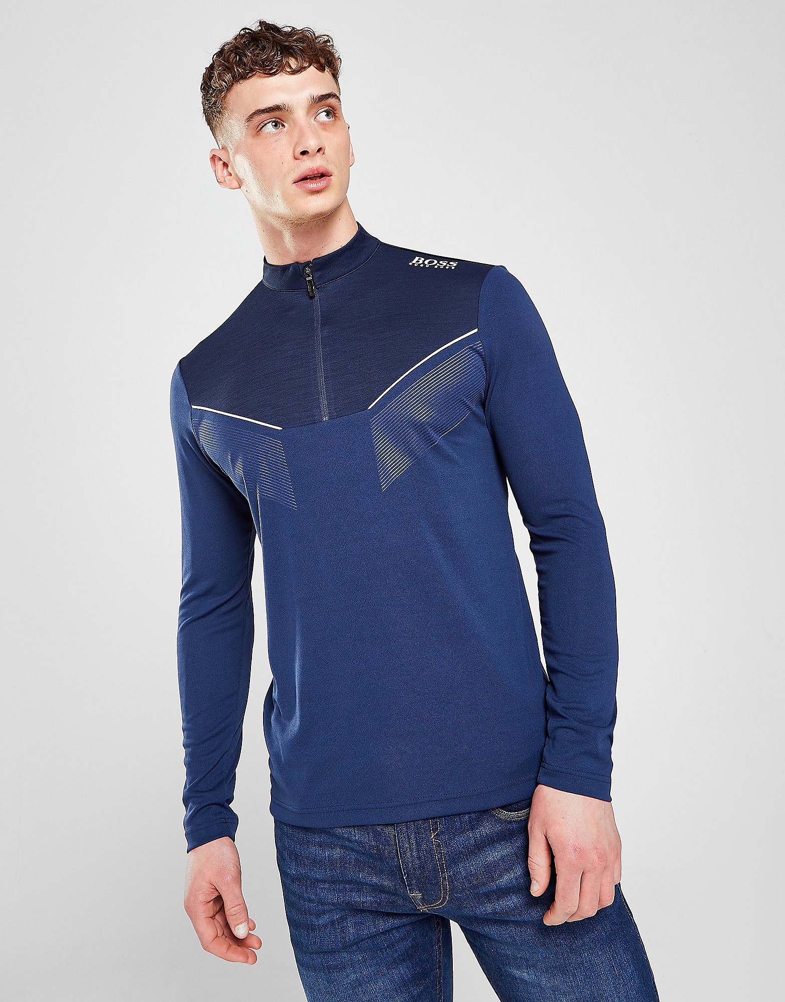 

BOSS Piraq 1/4 Zip Tech Top - Blue - Mens, Blue