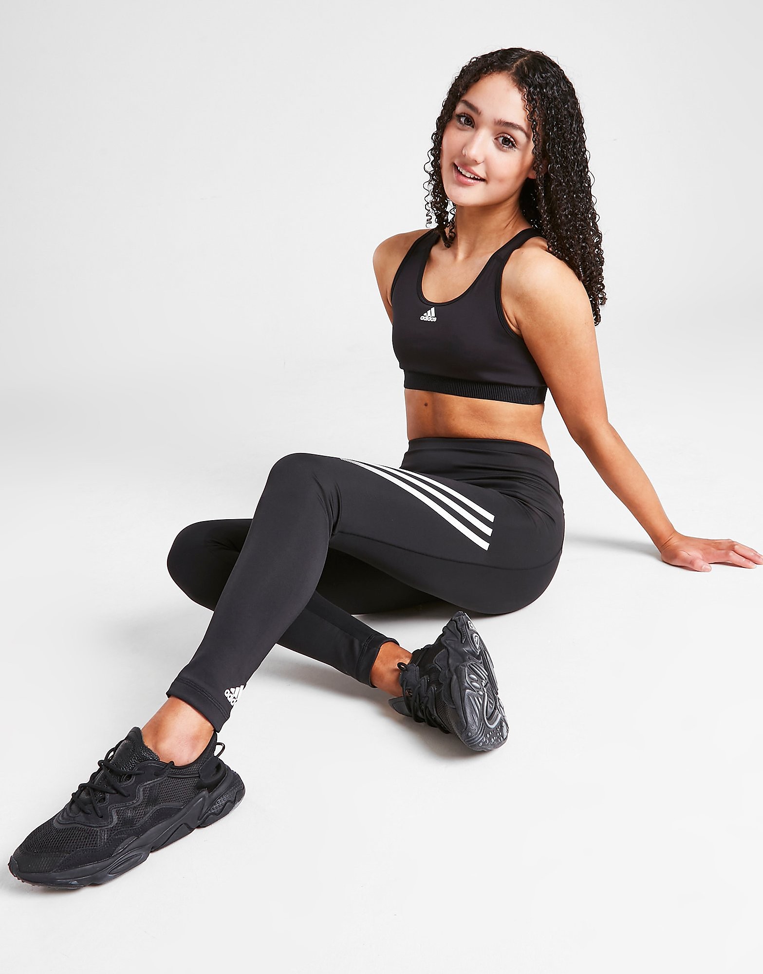 

adidas Girls' Fitness Bra Junior - Black - Kids, Black
