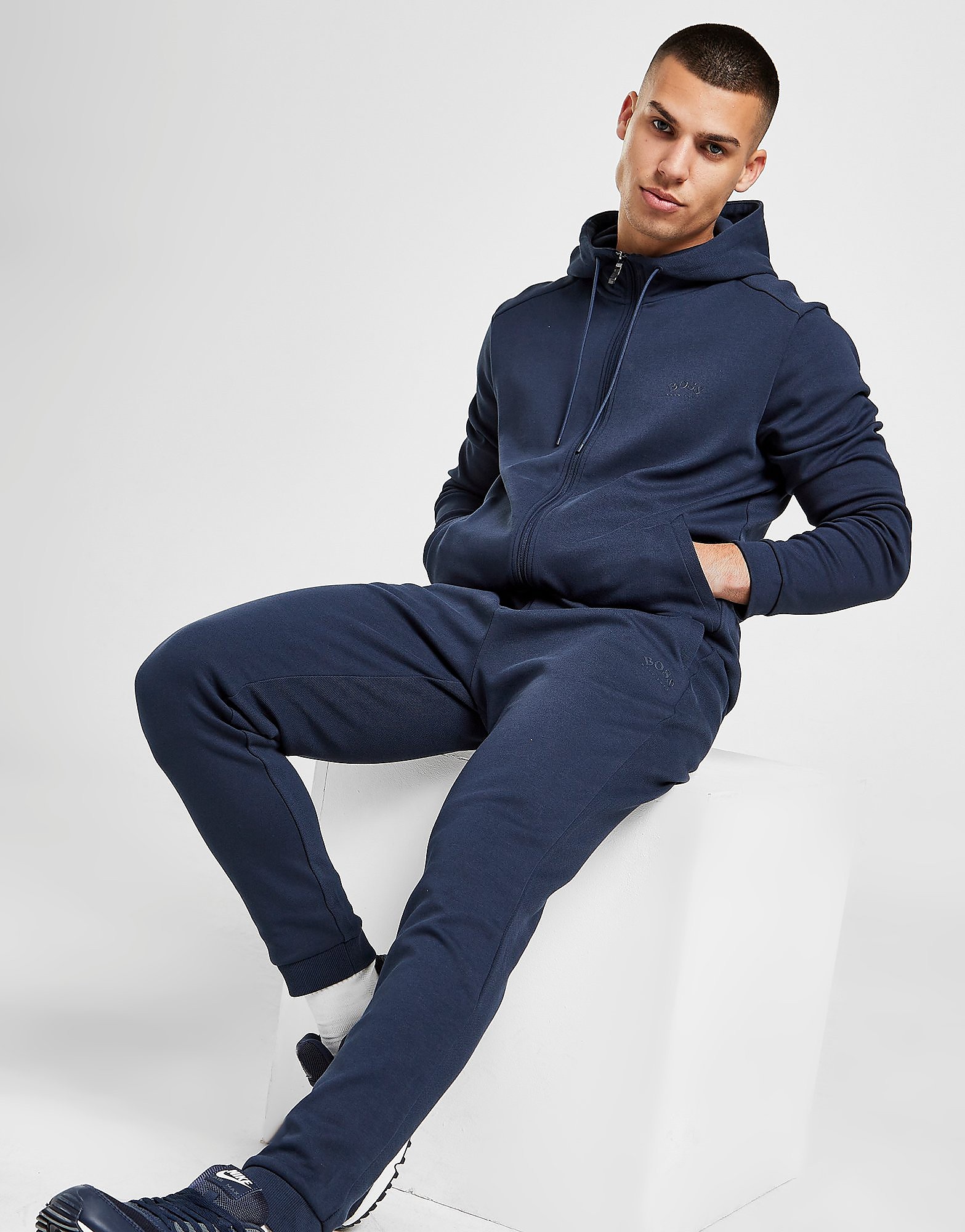 

BOSS Saggy Box Hoodie - Blue - Mens, Blue