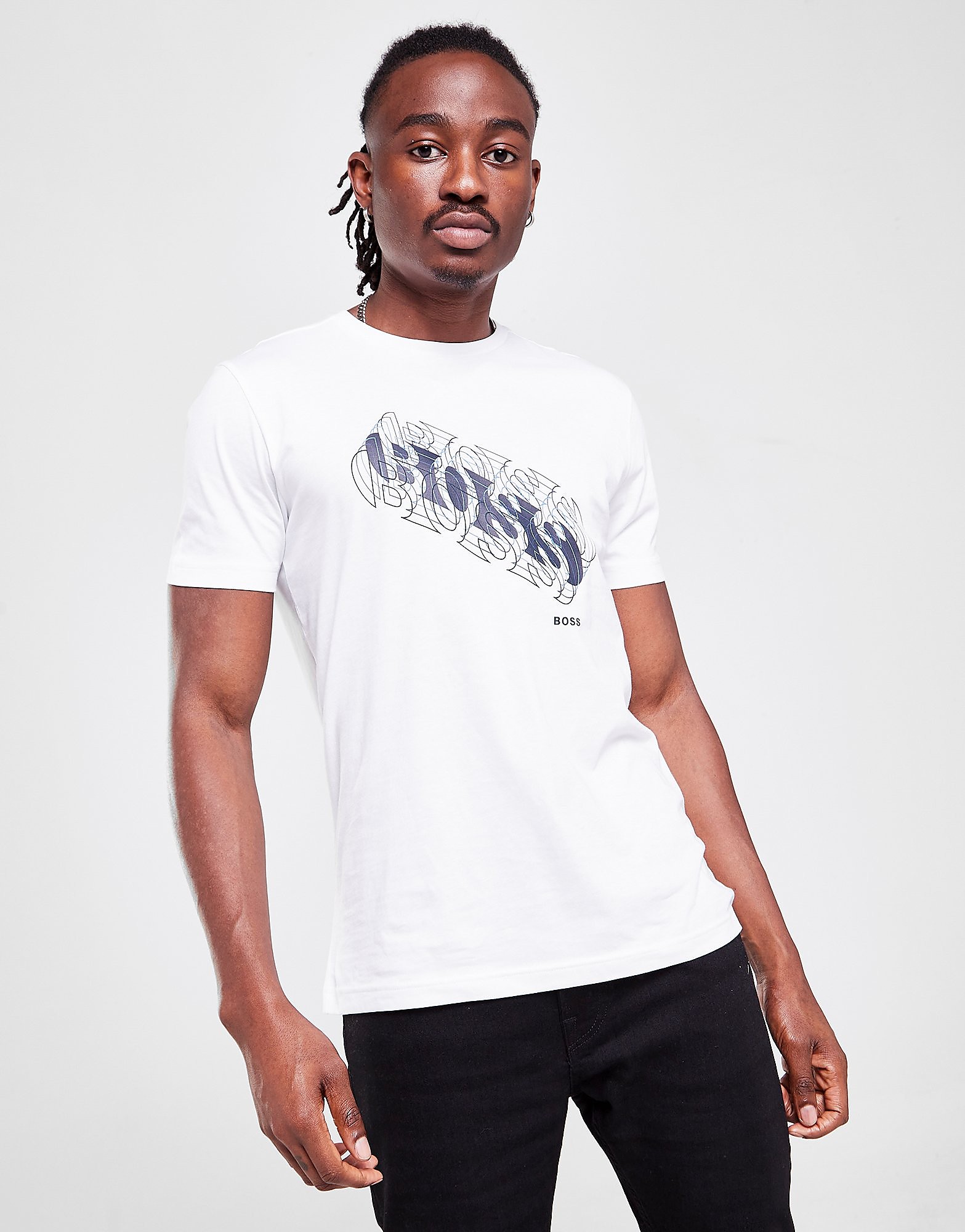 BOSS 3D Logo T-Shirt - White - Mens, White