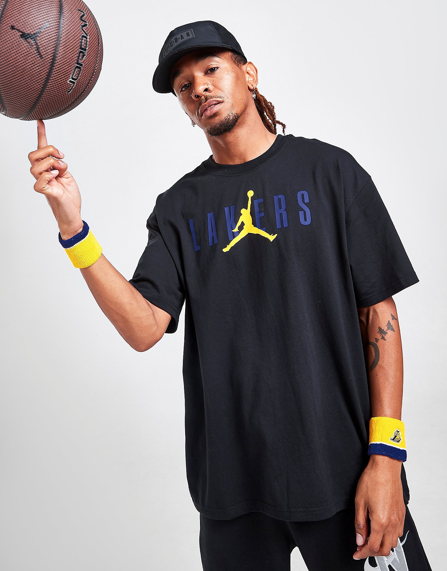 

Jordan NBA LA Lakers Statement T-Shirt - Black - Mens, Black