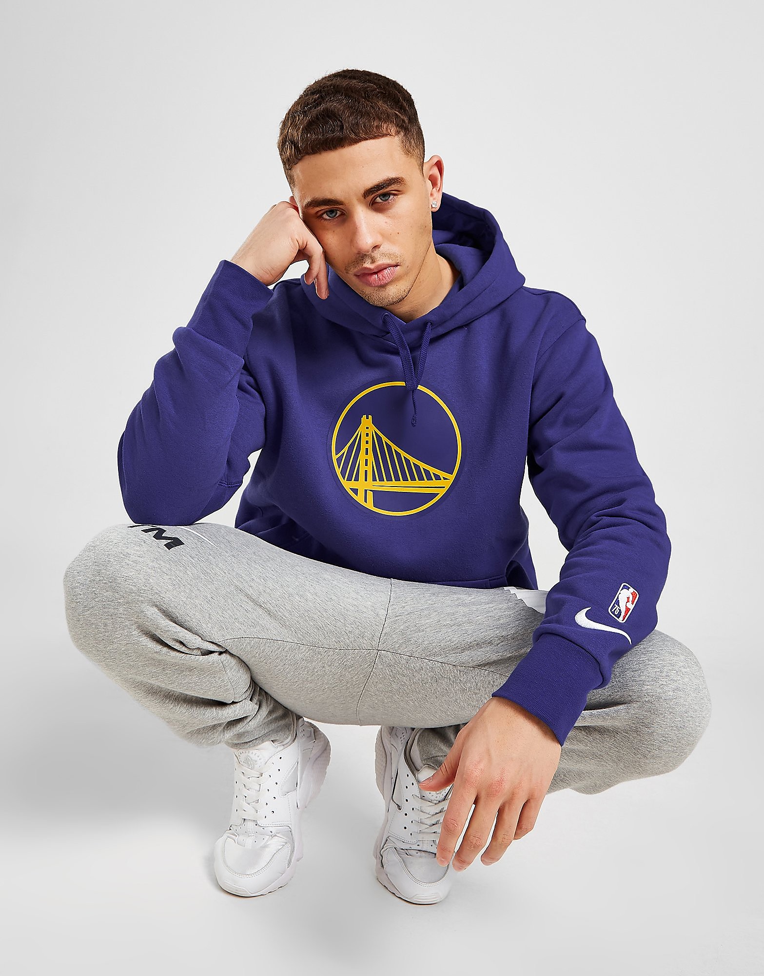 

Nike NBA Golden State Warriors Pullover Fleece Hoodie - Blue - Mens, Blue
