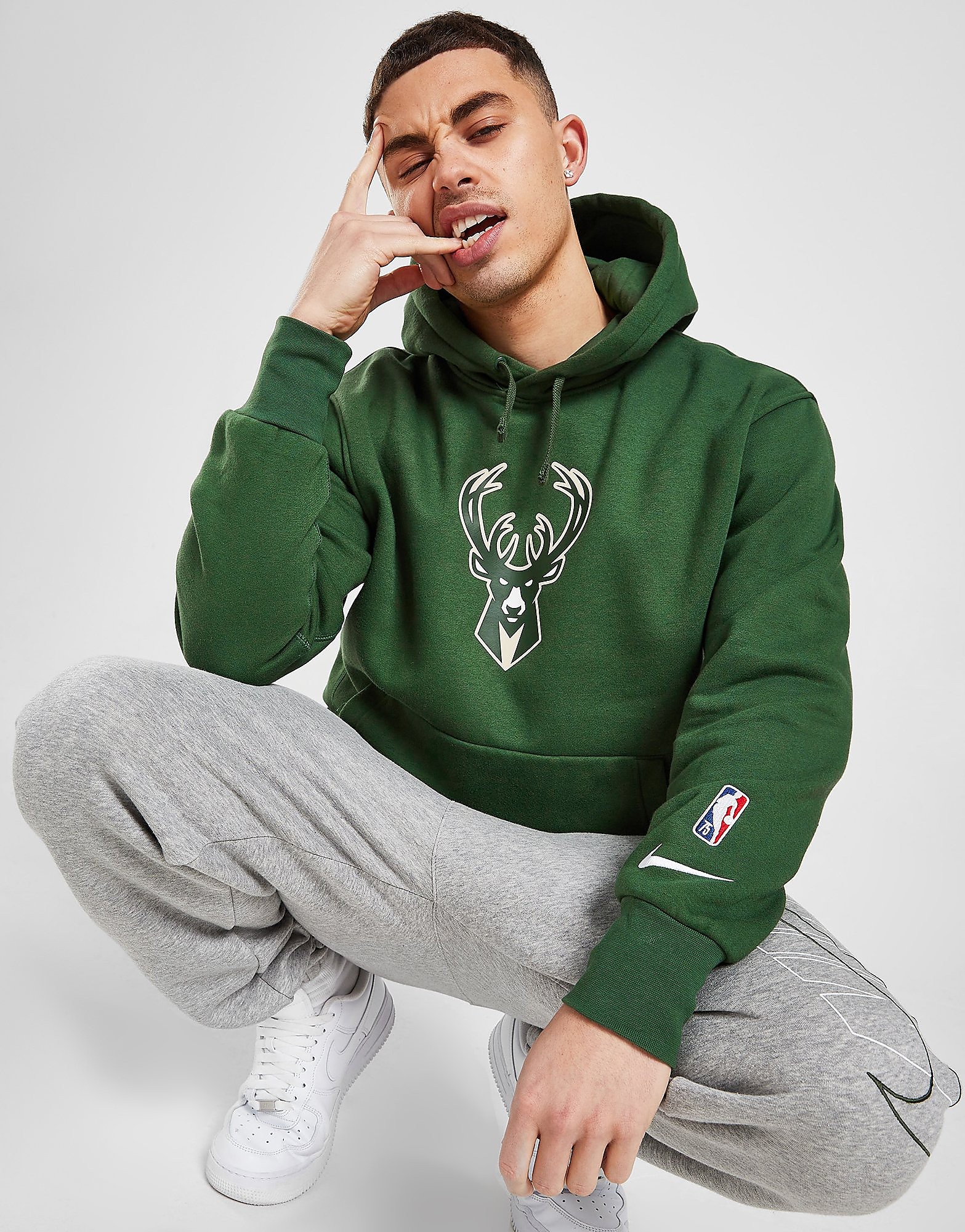 

Nike NBA Milwaukee Bucks Pullover Hoodie - Green - Mens, Green