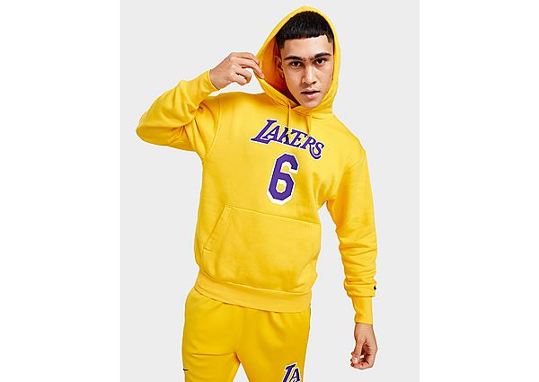 Nike NBA Los Angeles Lakers Pullover James #6 Hoodie - Amarillo - Mens, Amarillo