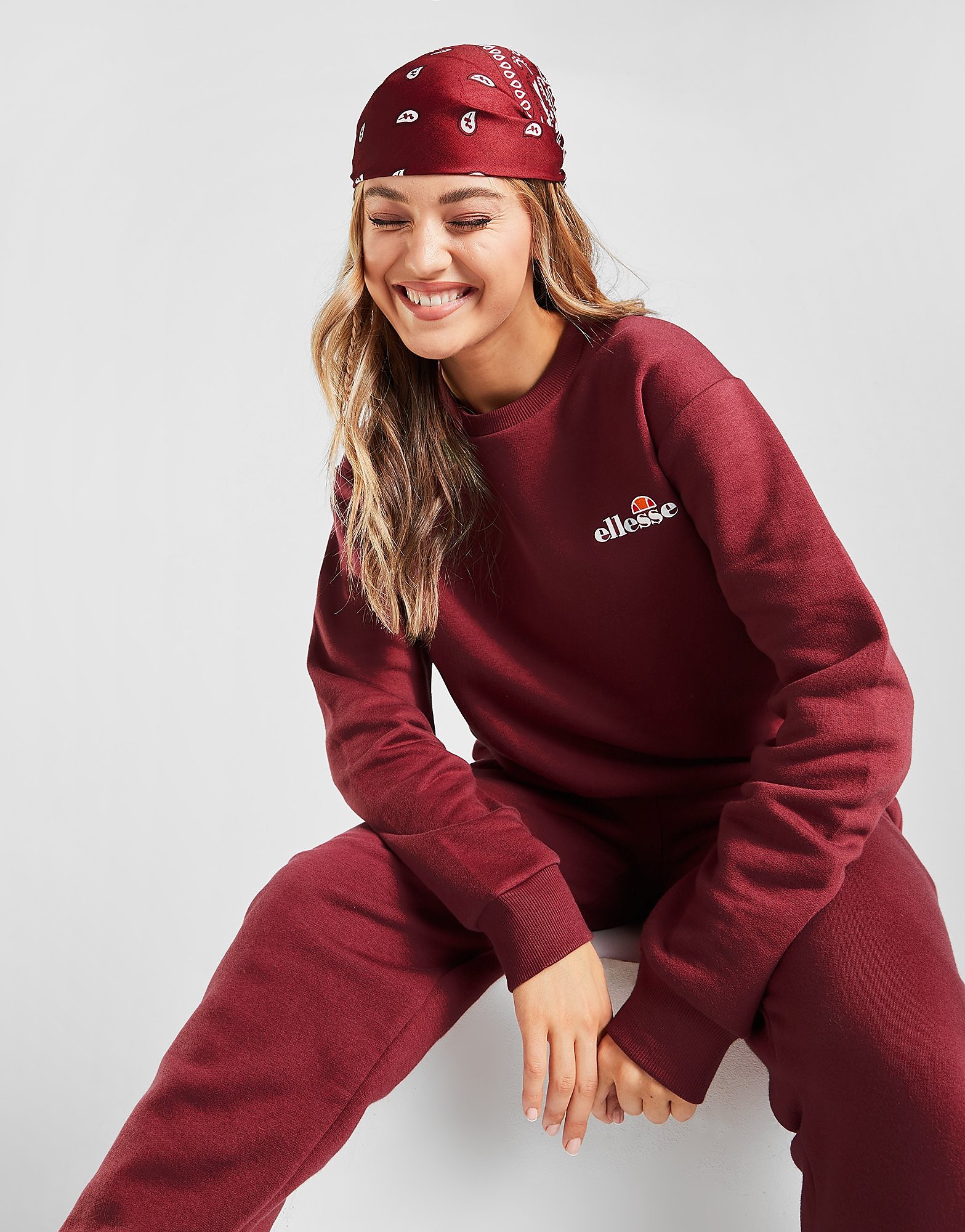 

Ellesse Core Logo Crew Sweatshirt - Only at JD - Red - Womens, Red