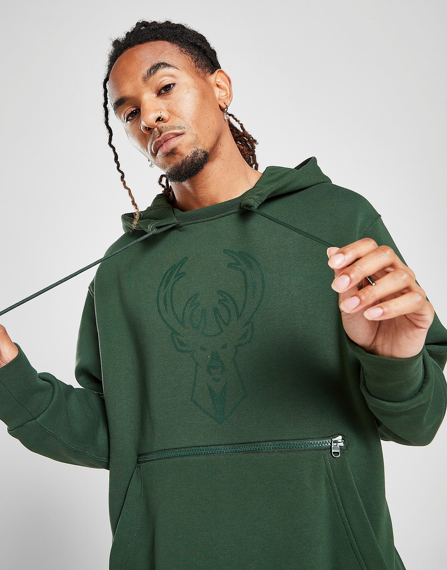 

Jordan NBA Milwaukee Bucks Statement Hoodie - Fir - Mens, Fir