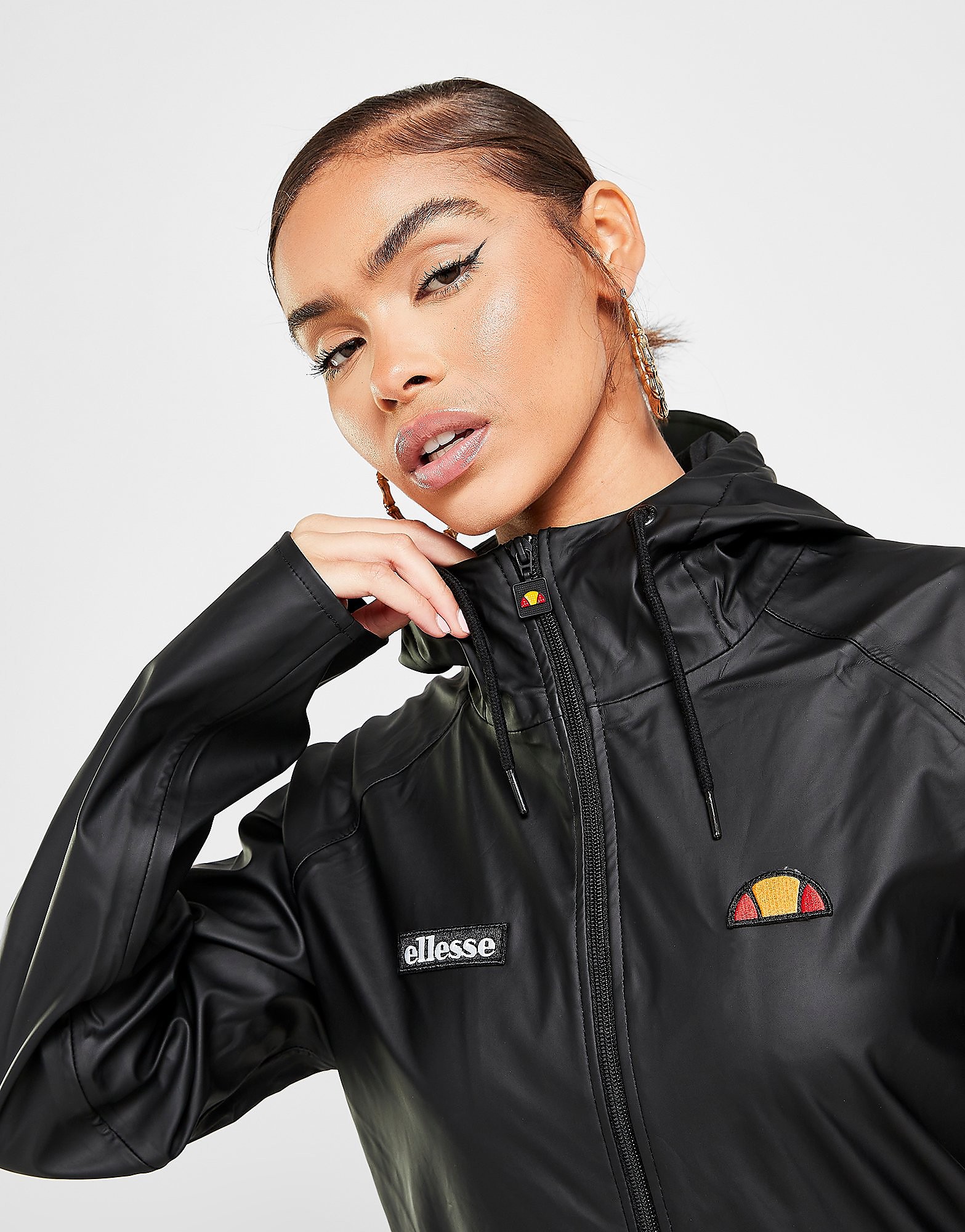 

Ellesse Lightweight Long Rain Jacket - Only at JD - Black - Womens, Black
