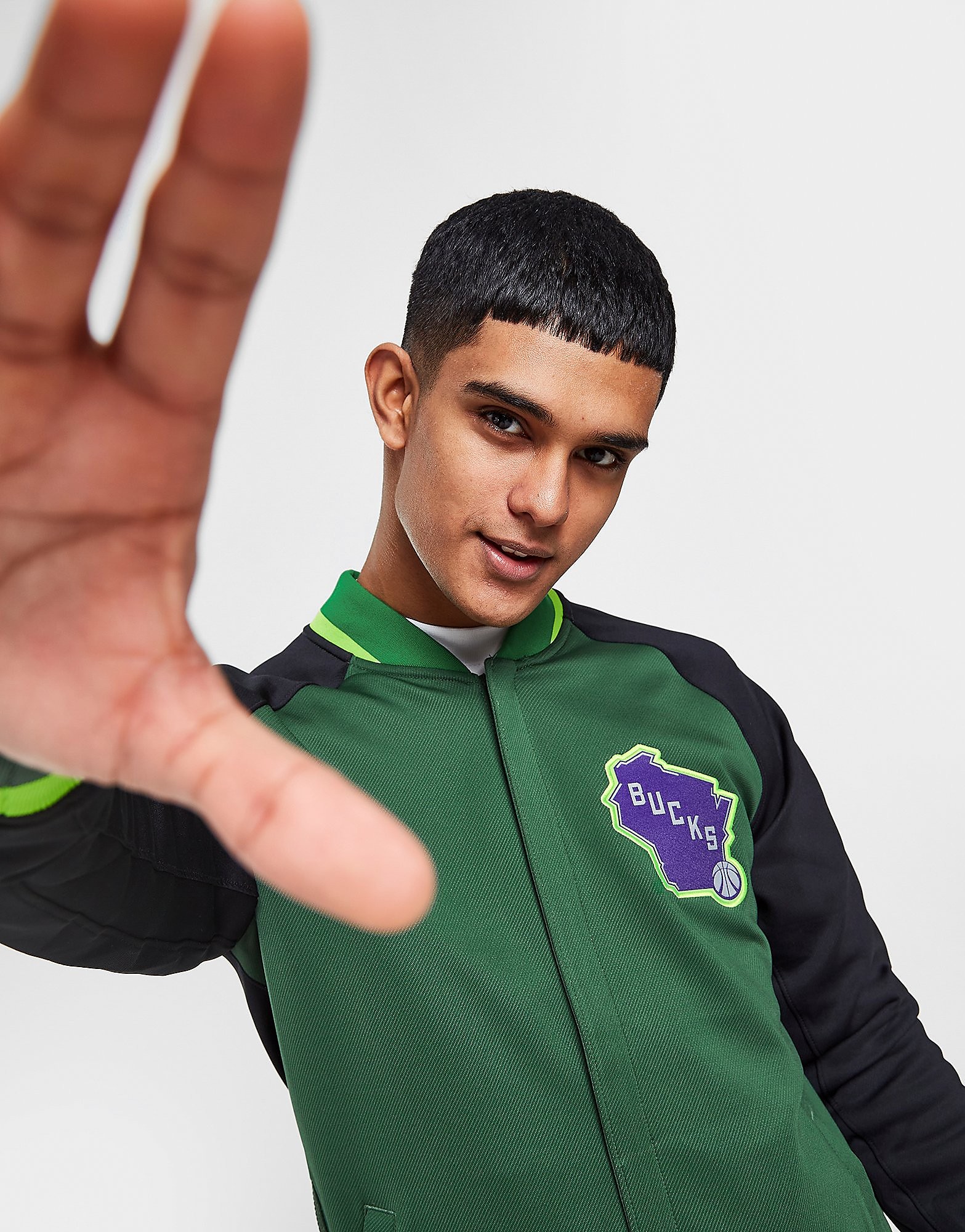 

Nike NBA Milwaukee Bucks Showtime City Jacket - Fir/Black/White - Mens, Fir/Black/White