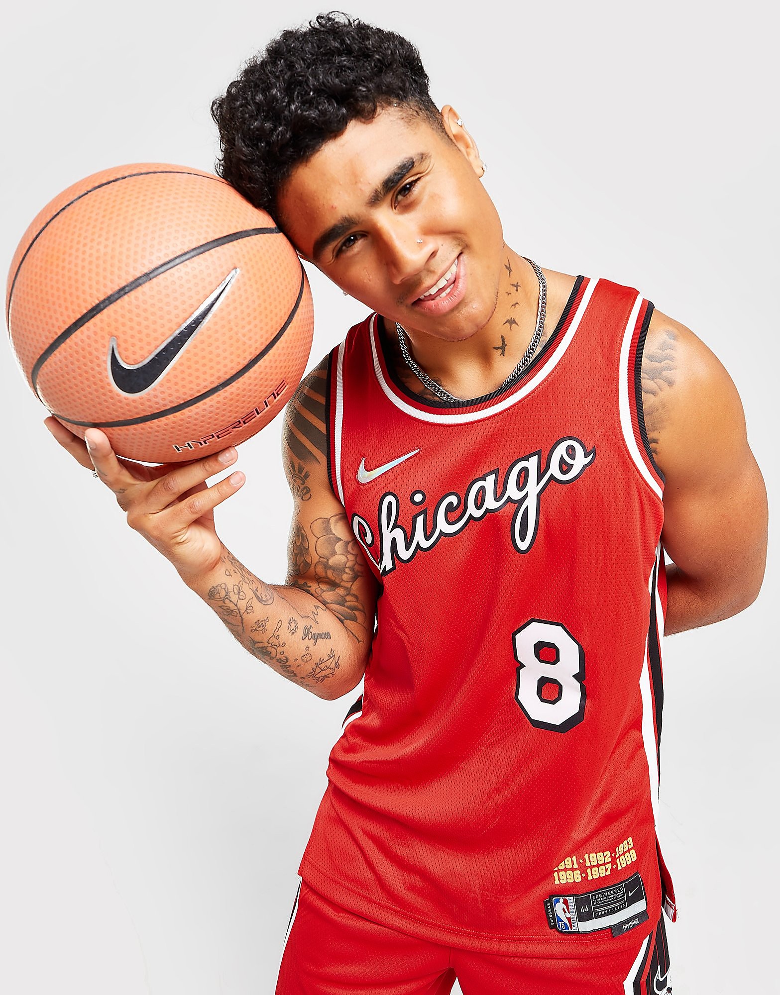 

Nike NBA Chicago Bulls Lavine #8 Swingman Jersey - University Red/Black/White - Mens, University Red/Black/White