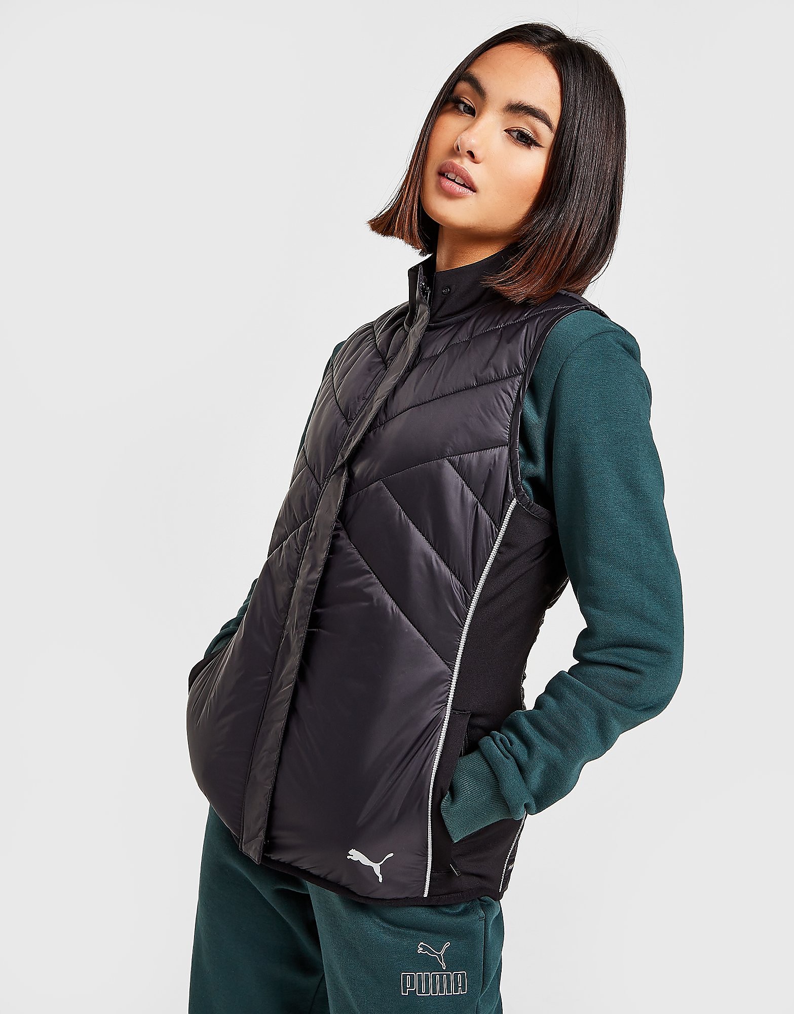

Puma Running Padded Vest - Black - Womens, Black