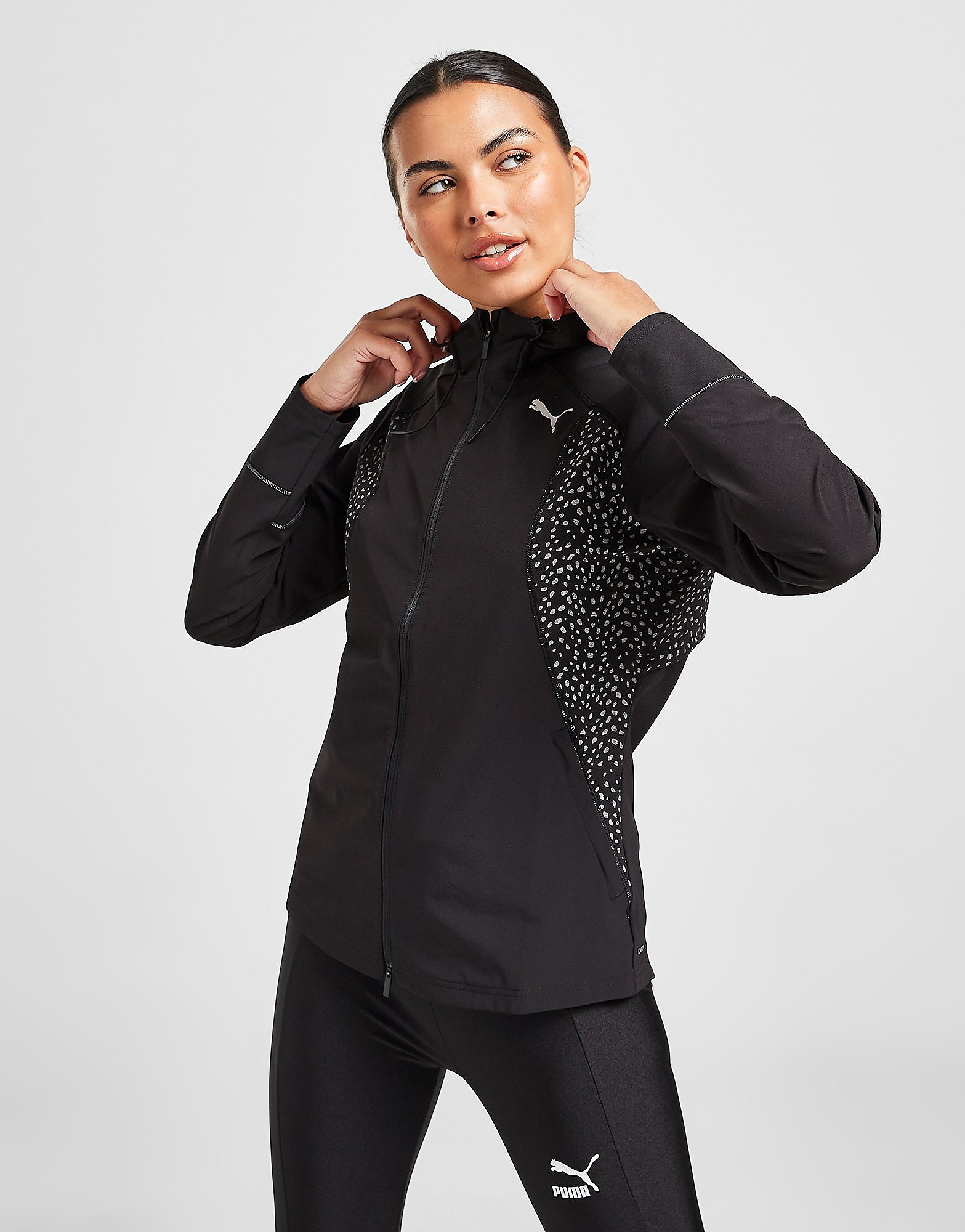 Puma Running Reflective Woven Jacket - Black - Womens, Black