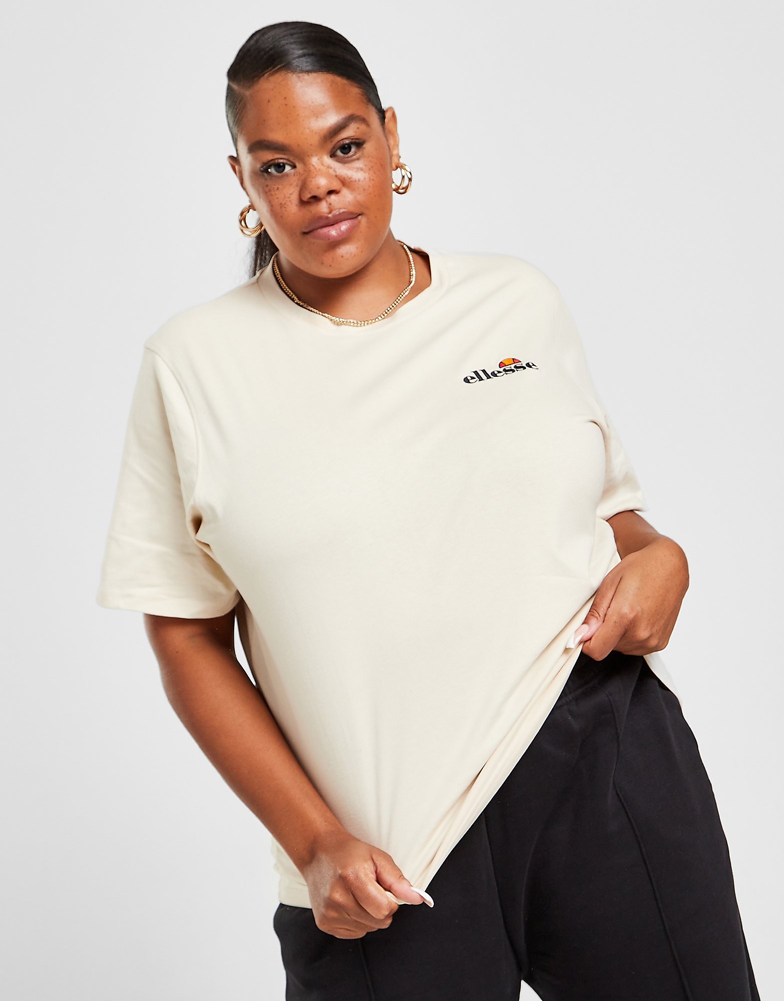 

Ellesse Tennis Embroidered Plus Size T-Shirt - Only at JD - White - Womens, White