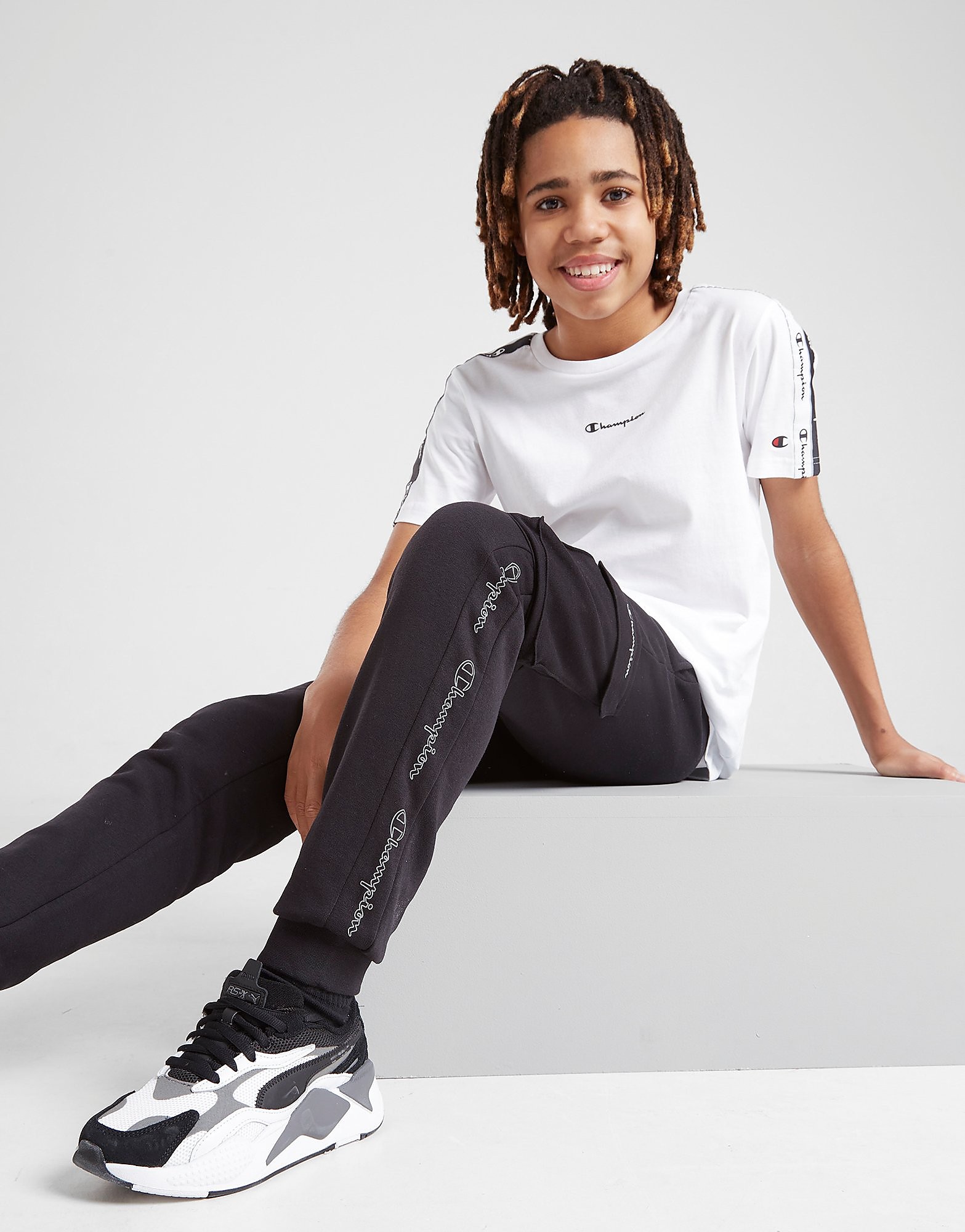 

Champion Cargo Fleece Tape Joggers Junior - Black - Kids, Black
