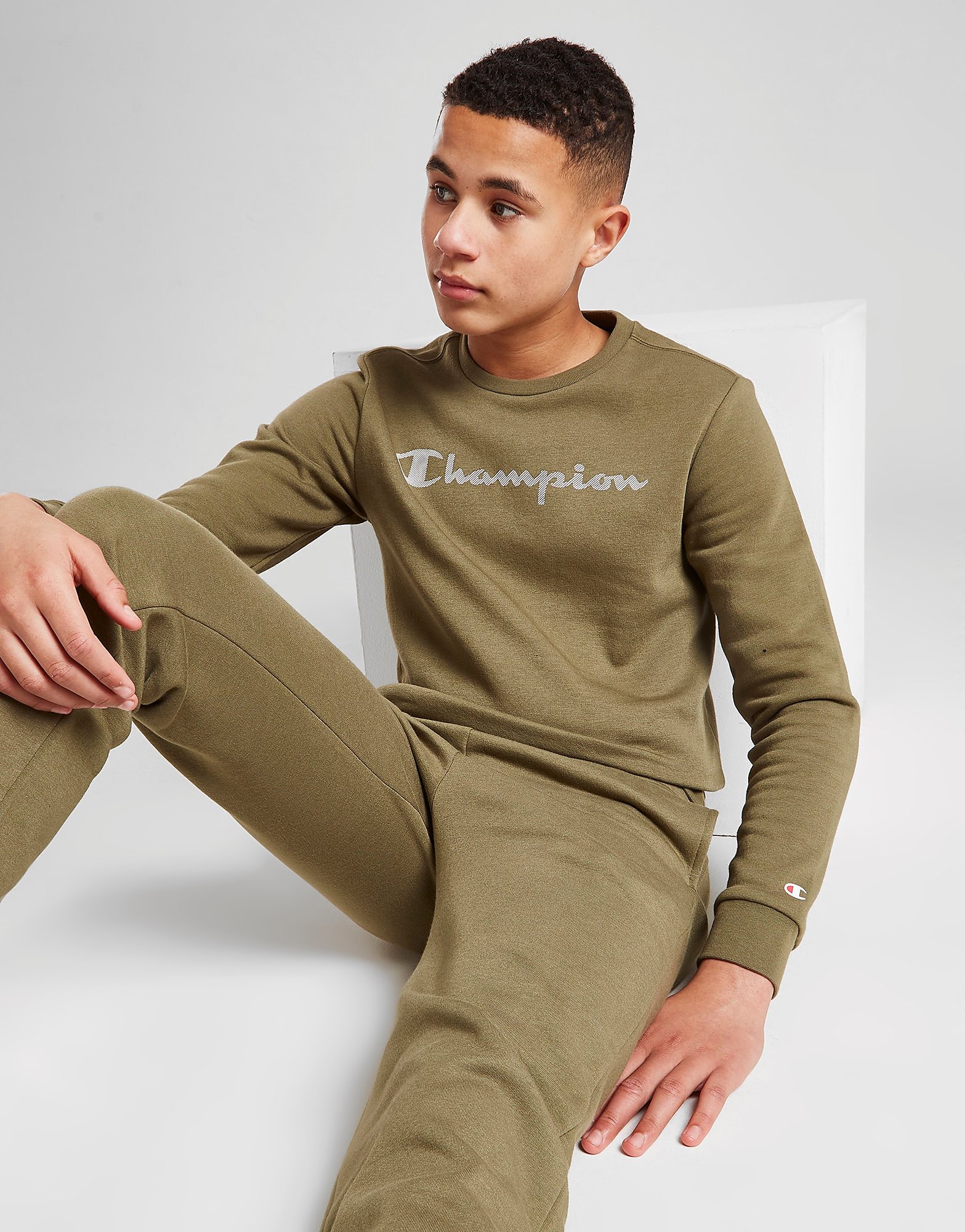 Champion Crew Tracksuit Junior - Green - Kids, Green