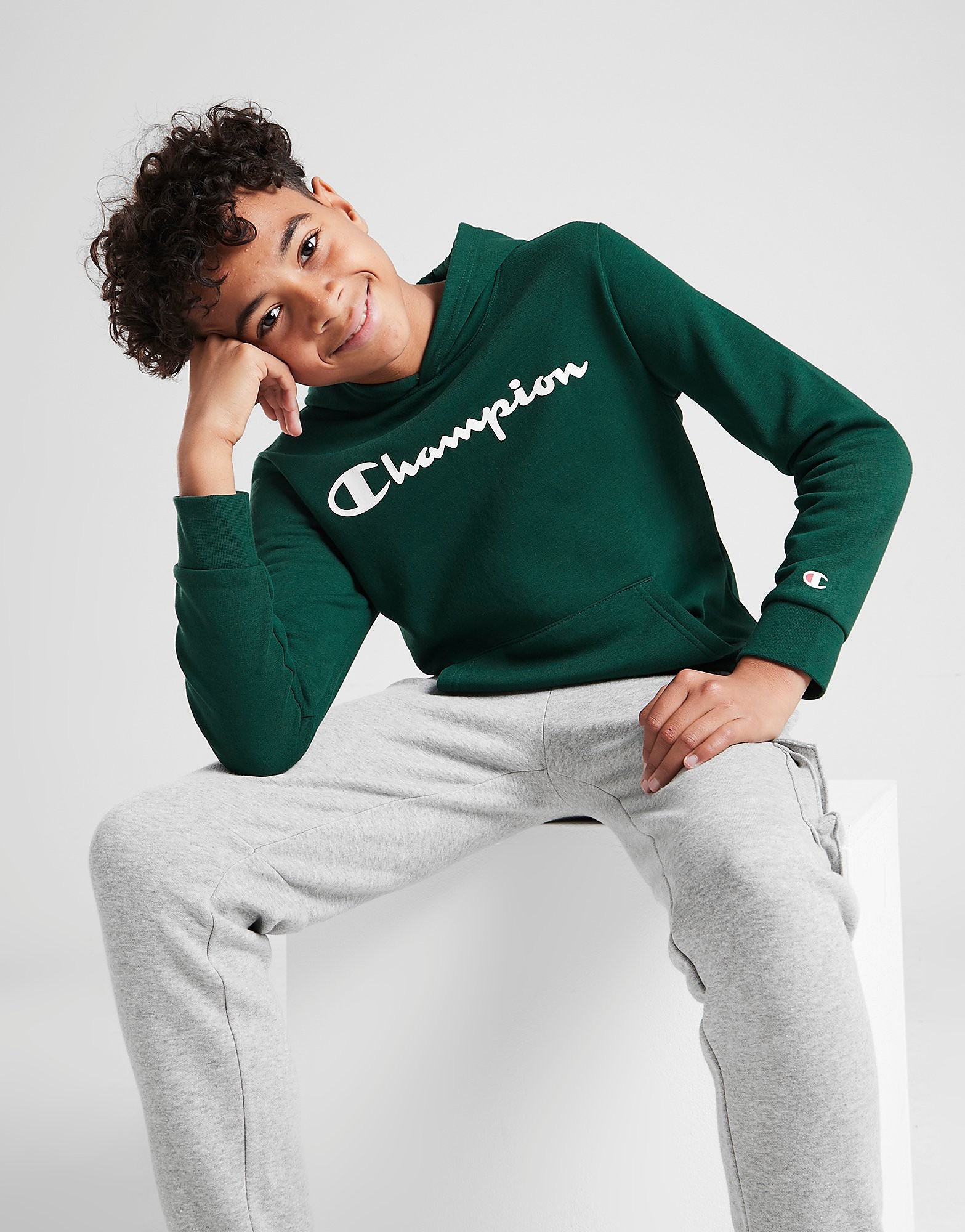 

Champion Legacy Overhead Hoodie Junior - Green - Kids, Green