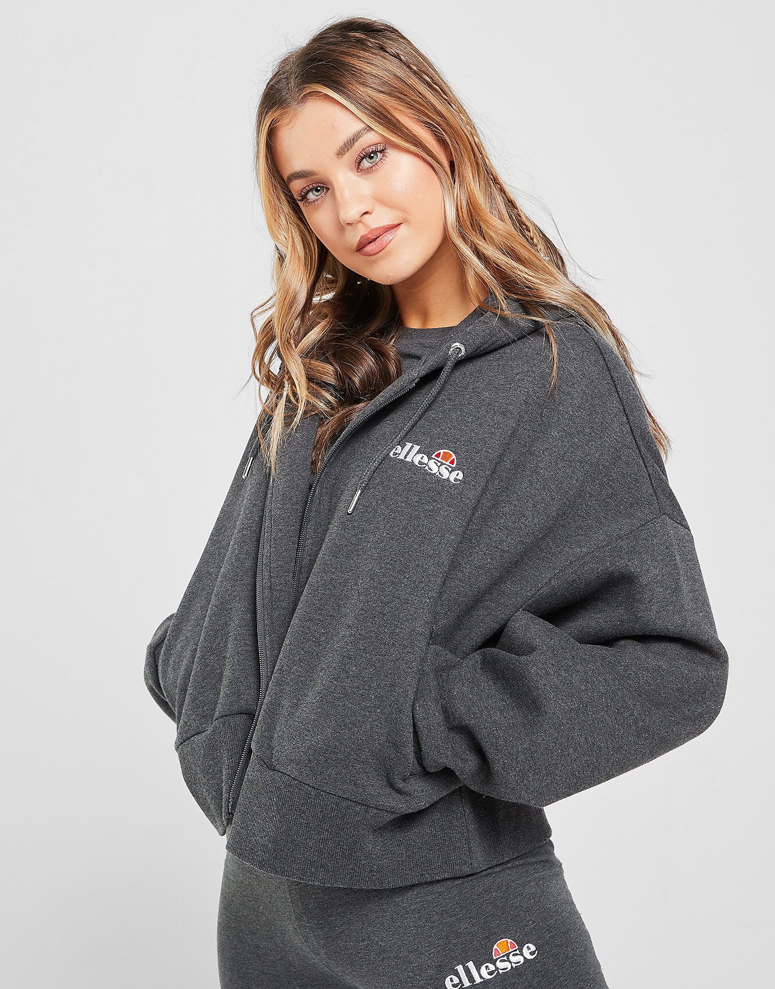 

Ellesse Boxy Full Zip Hoodie - Grey - Womens, Grey