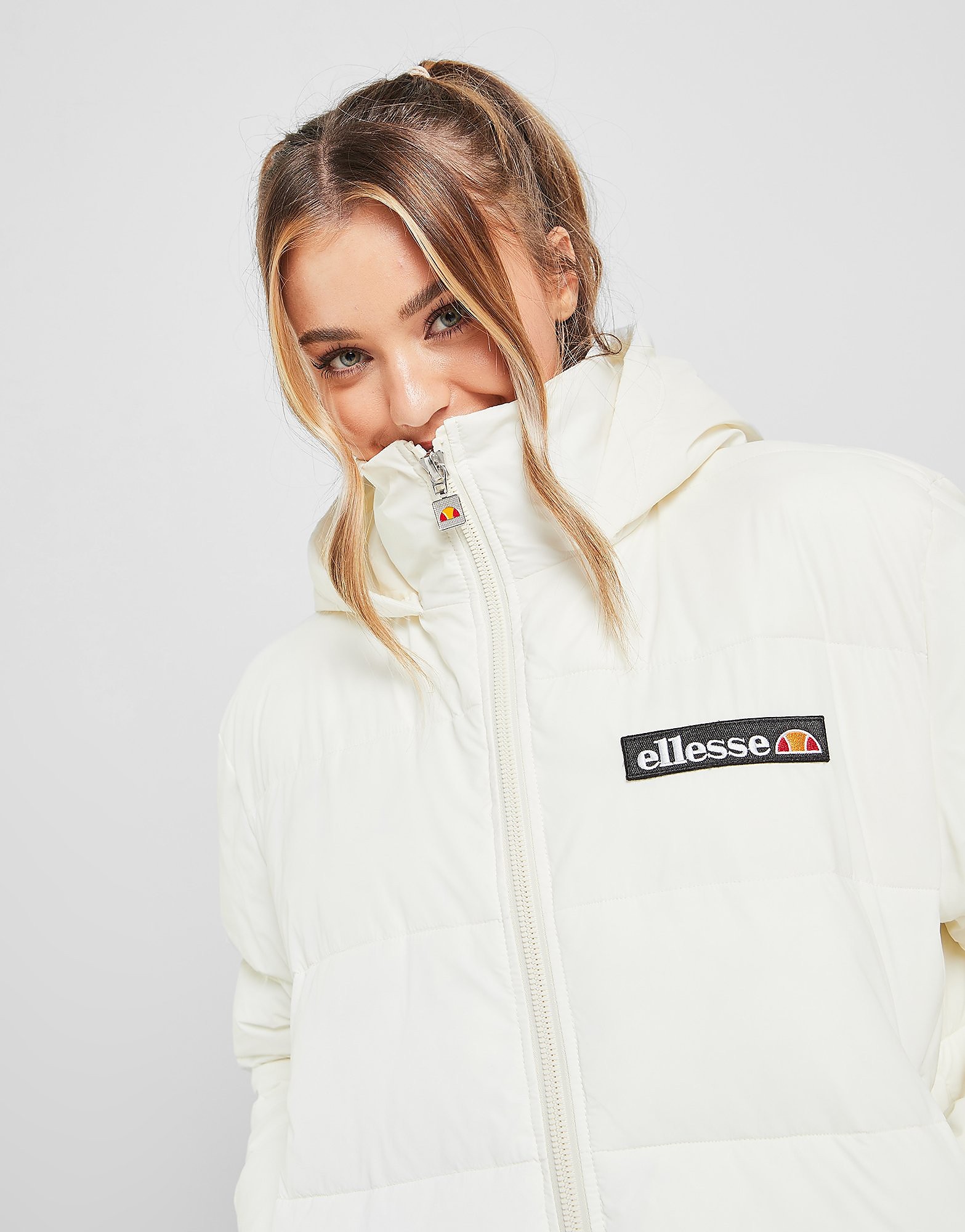 

Ellesse Back Logo Padded Reflective Jacket - Only at JD - White - Womens, White