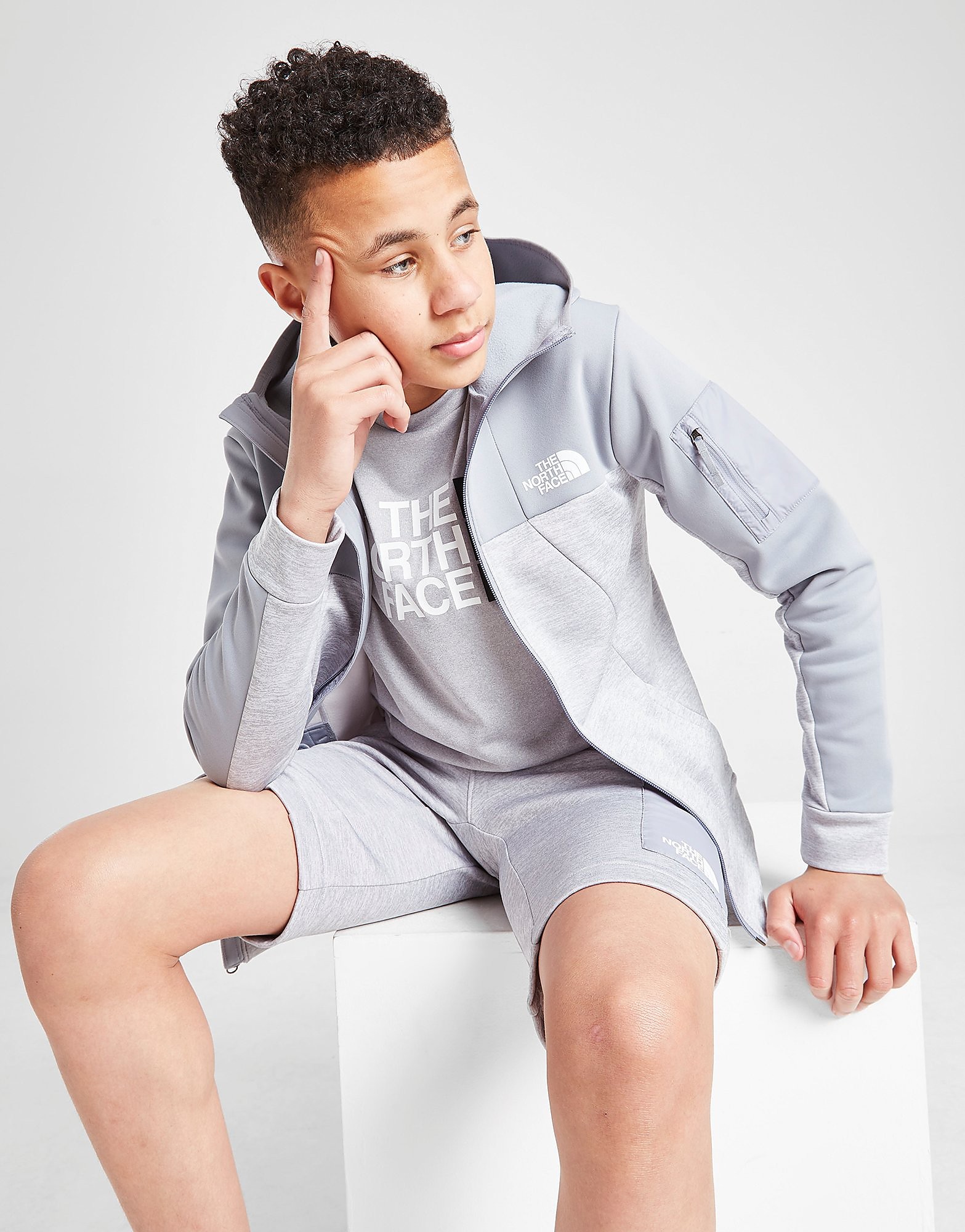 

The North Face Mittelegi Full Zip Hoodie Junior - Grey - Kids, Grey