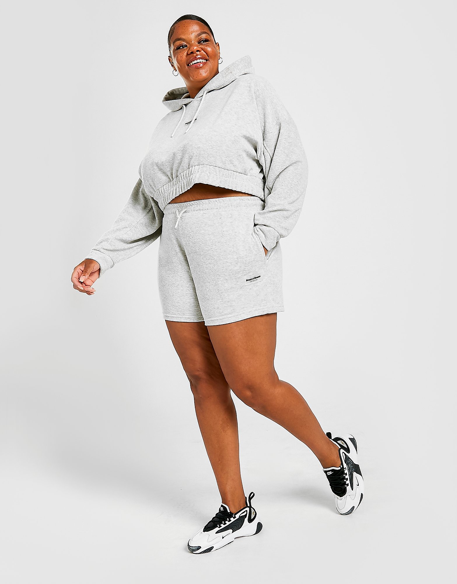 

Supply & Demand Plus Size Towelling Shorts - Only at JD - Grey - Womens, Grey