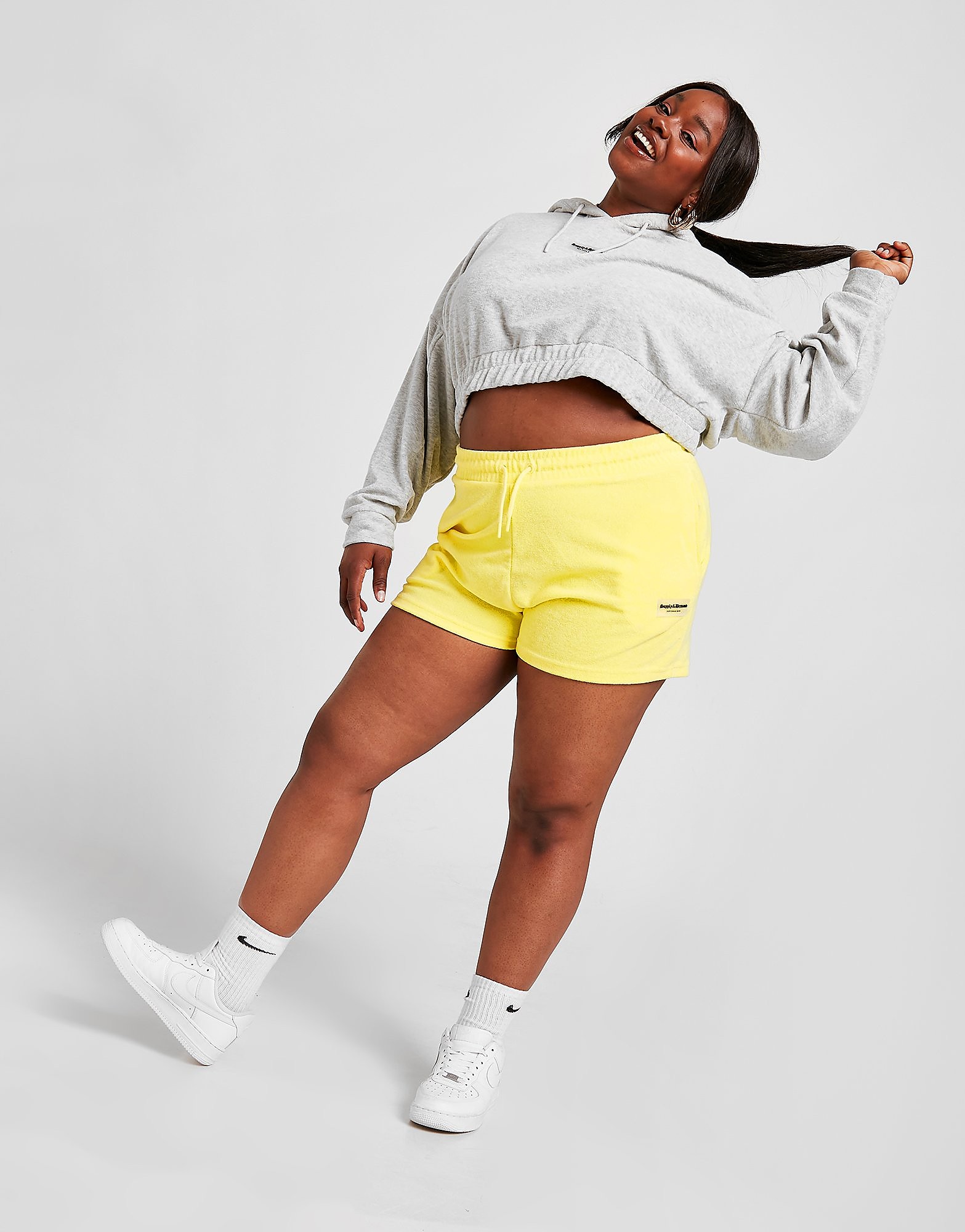 

Supply & Demand Plus Size Towelling Shorts - Only at JD - Yellow - Womens, Yellow