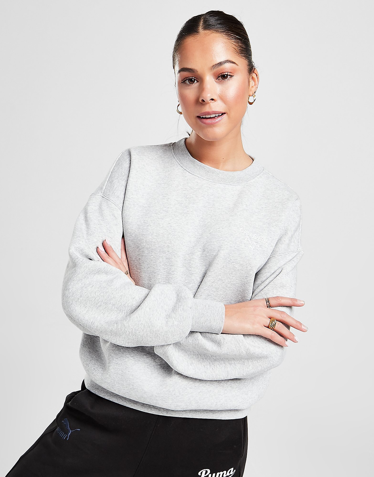 Puma Wellness Club Crew Sweatshirt - Grey - Womens, Grey