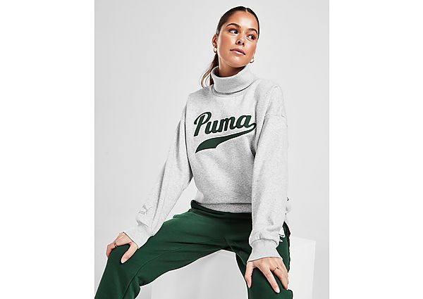 Puma Varsity Turtleneck Sweatshirt - Grey - Womens, Grey