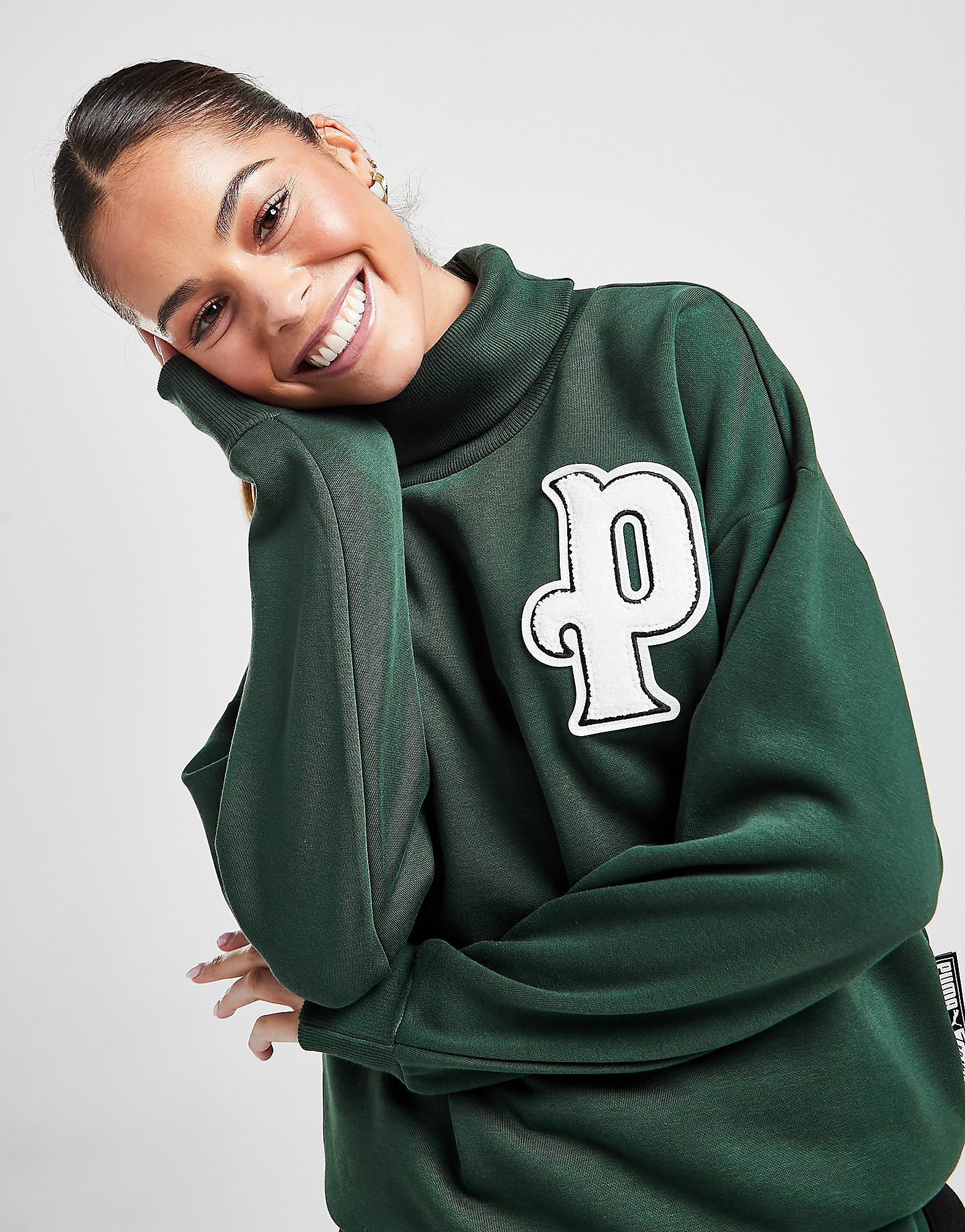 

Puma Varsity Turtleneck Sweatshirt - Green - Womens, Green