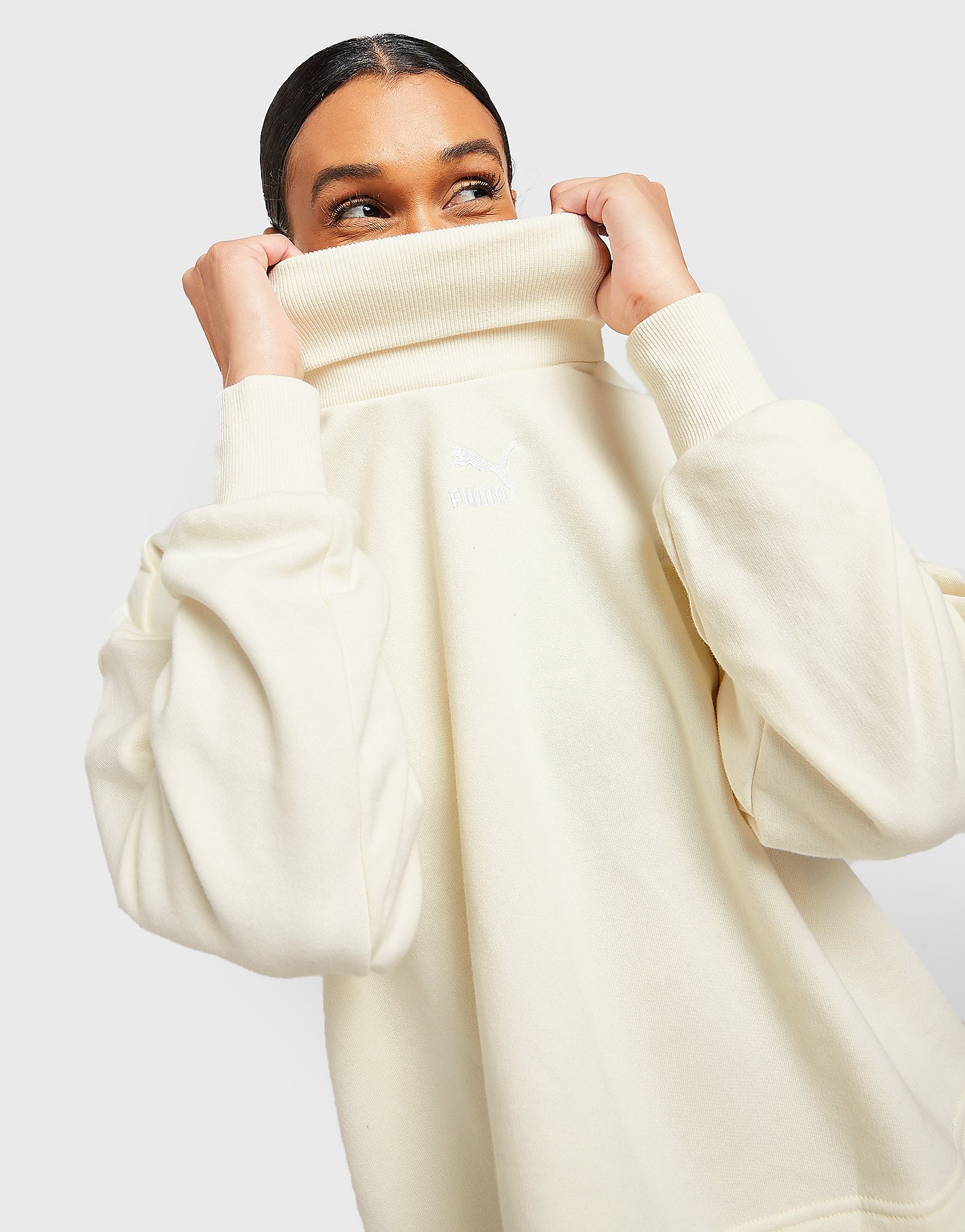 

Puma Classics Turtleneck Sweatshirt - White - Womens, White