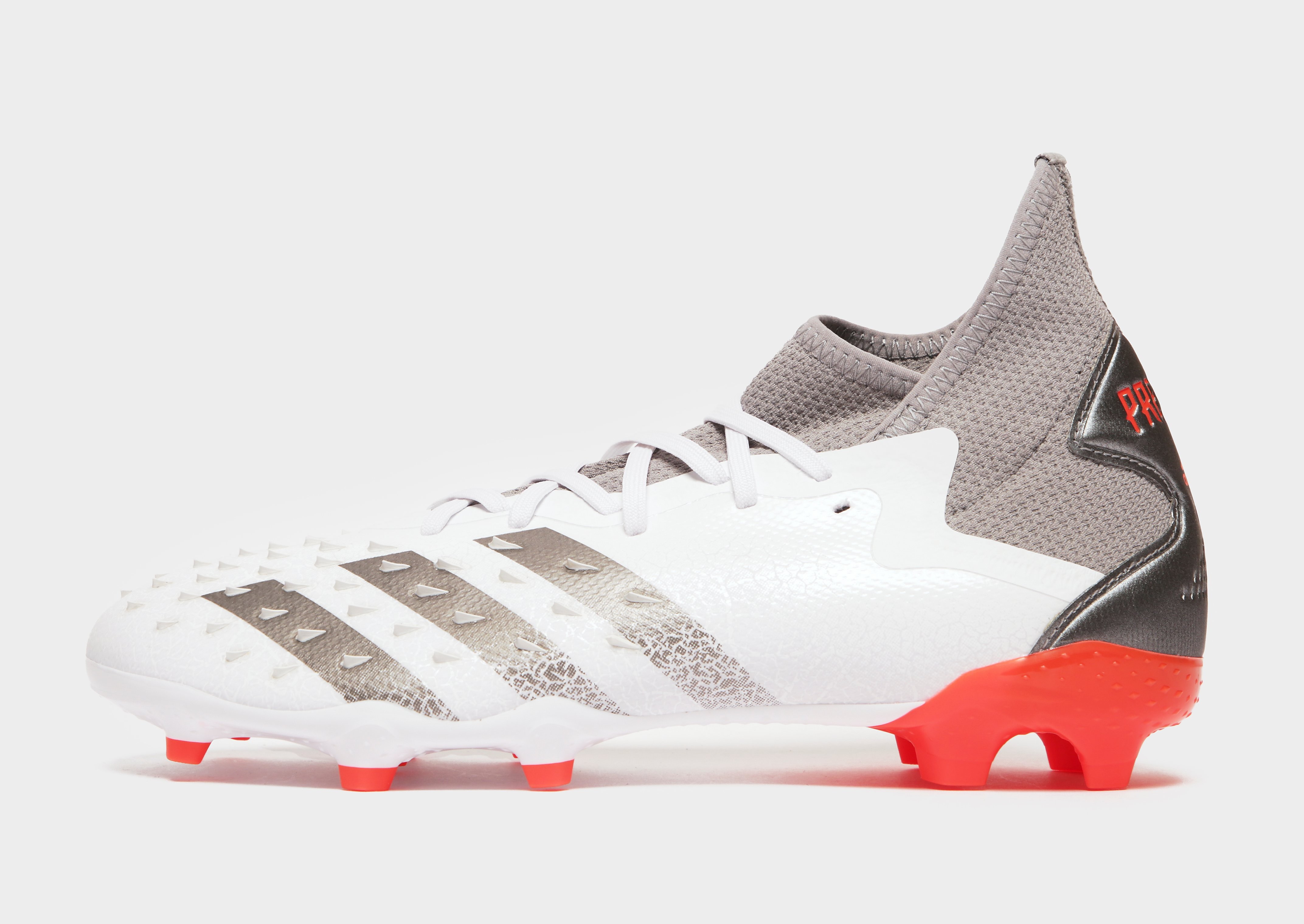 

adidas Predator Freak .2 FG - Cloud White / Iron Metallic / Solar Red - Womens, Cloud White / Iron Metallic / Solar Red